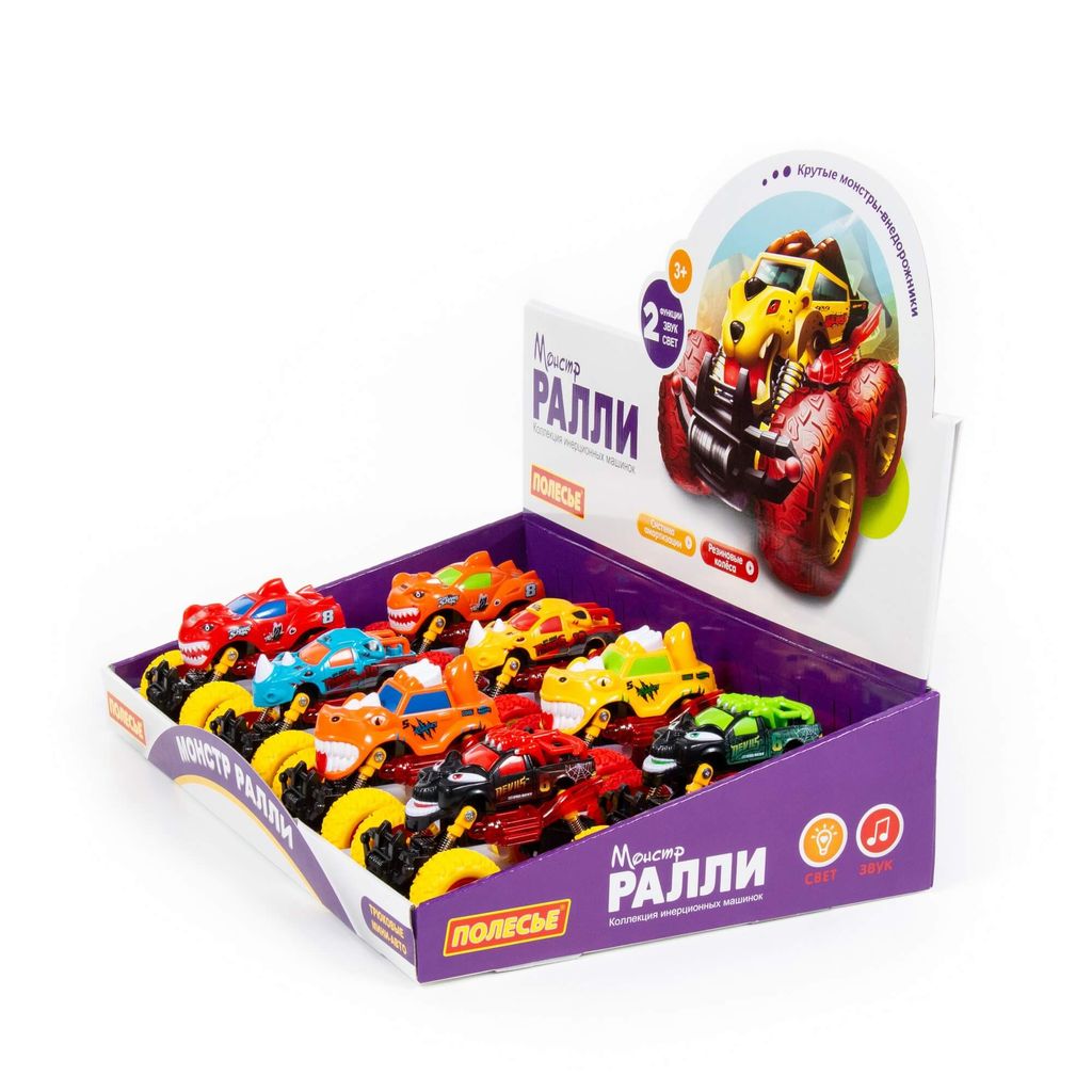 Монстр РАЛЛИ, автомобиль инерционный (со светом и звуком) (дисплей №1) - Полесье фото 4