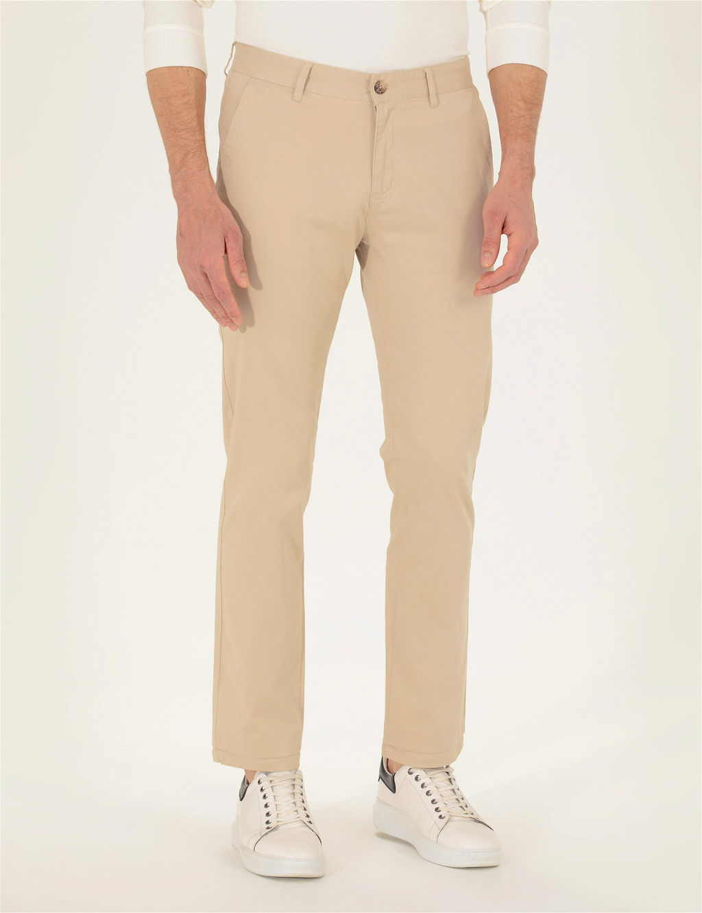 Bej Regular Fit Kanvas Pantolon - Pierre cardin фото 2