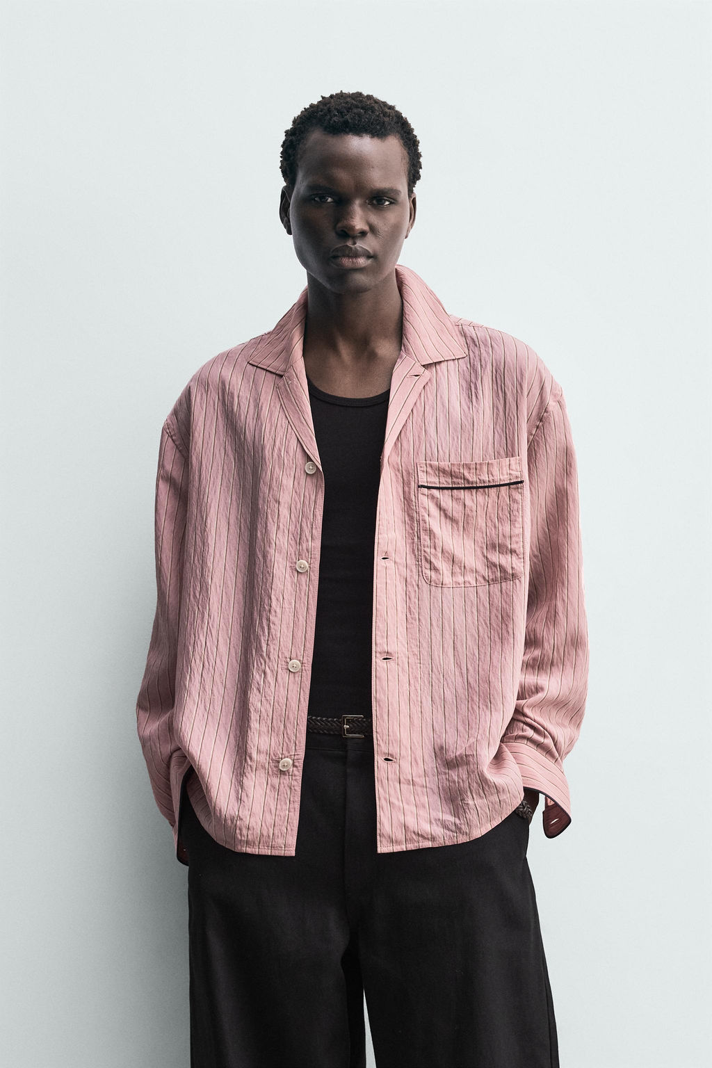 STRIPED FLOWING SHIRT - Zara фото 10