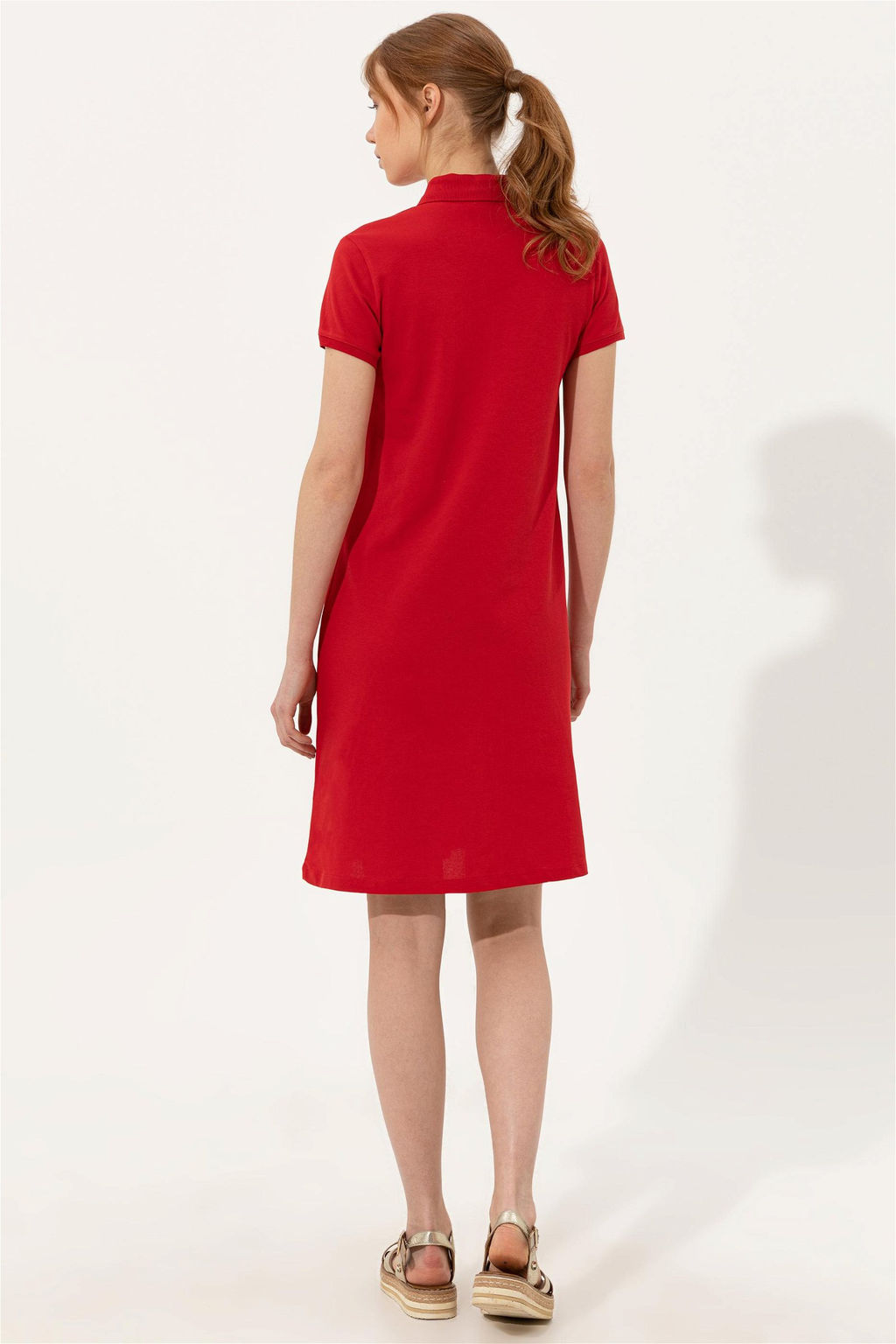 Женское красное вязаное платье - U.s. polo assn фото 9