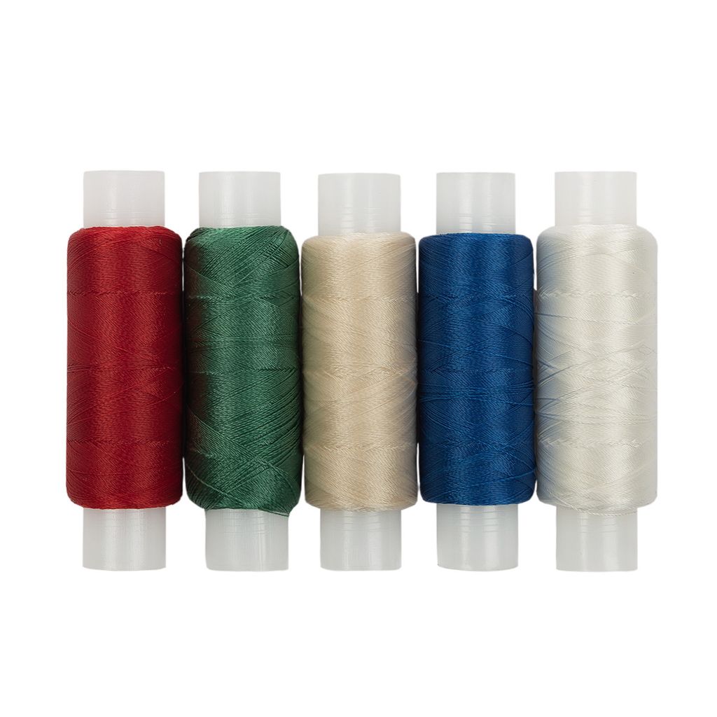 Нитки для бисера TYTANIUM TNM 80% полиамид, 20% полиэстер 0.1 мм 5 шт 120 я 110 м