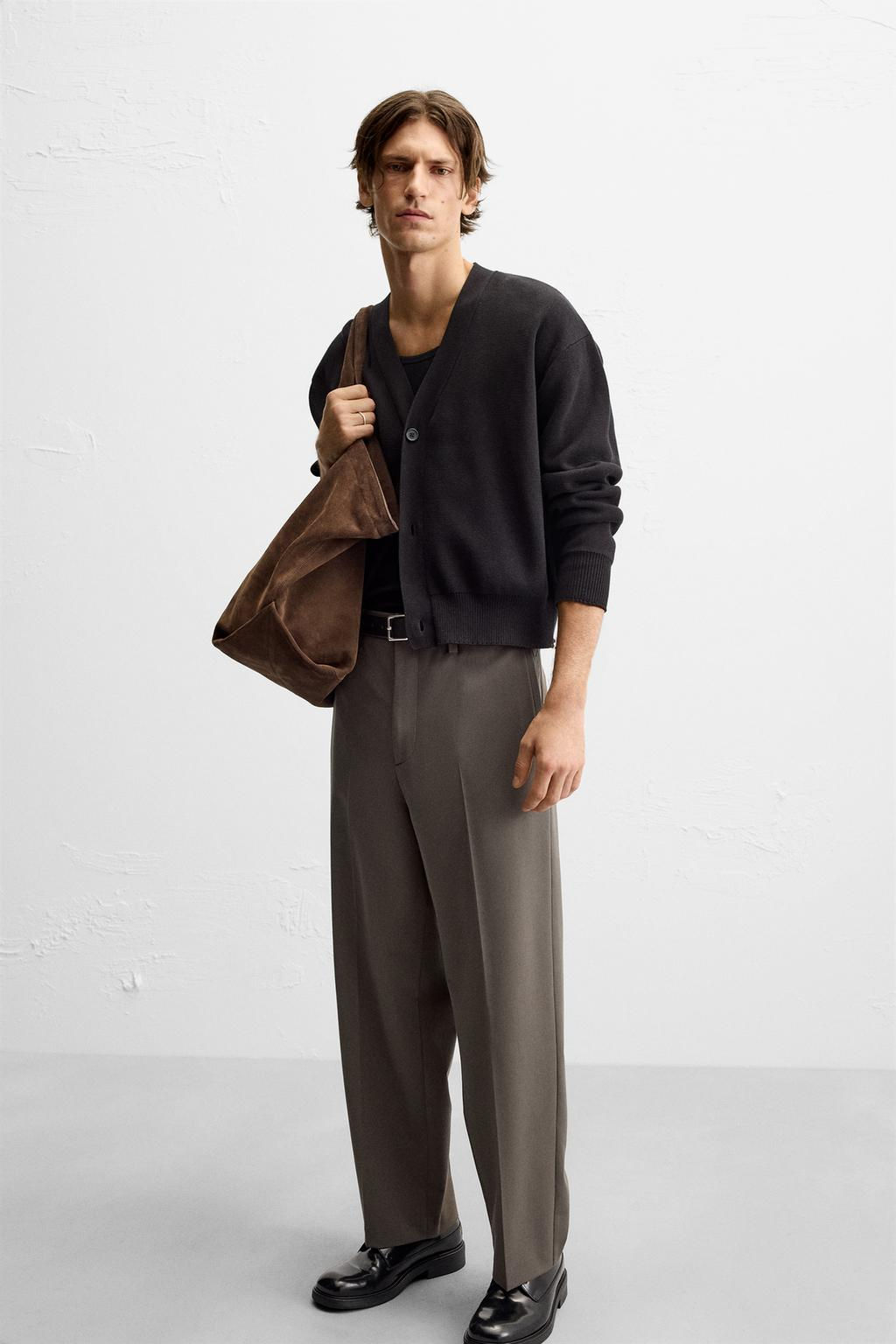 STRAIGHT-LEG JOGGER WAIST TROUSERS - Zara фото 5