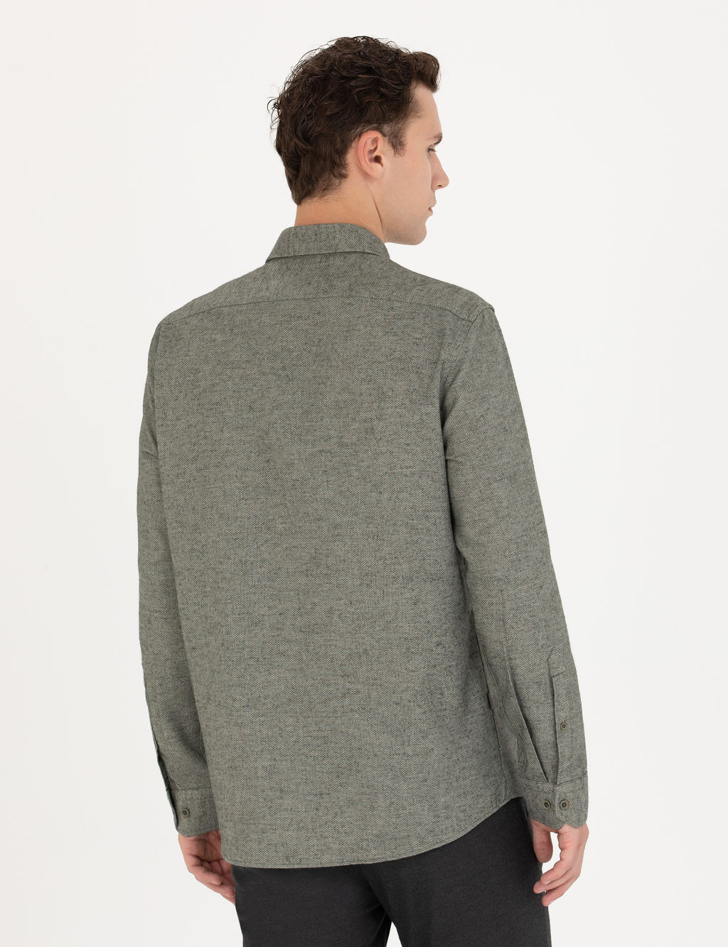 Ye_il Slim Fit Uzun Kollu G_mlek
