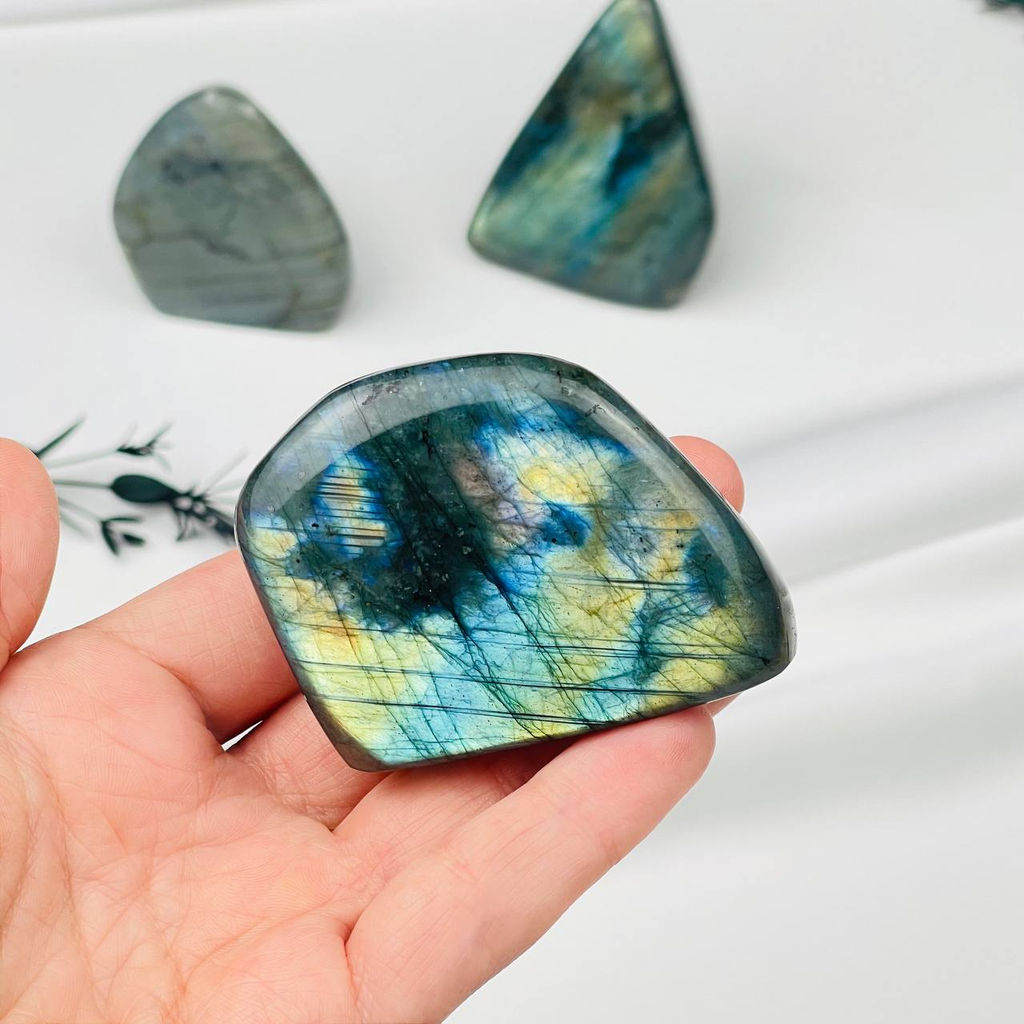 Срез (экран) из камня Лабрадор полированный в ассортименте - Радуга самоцветов фото 2