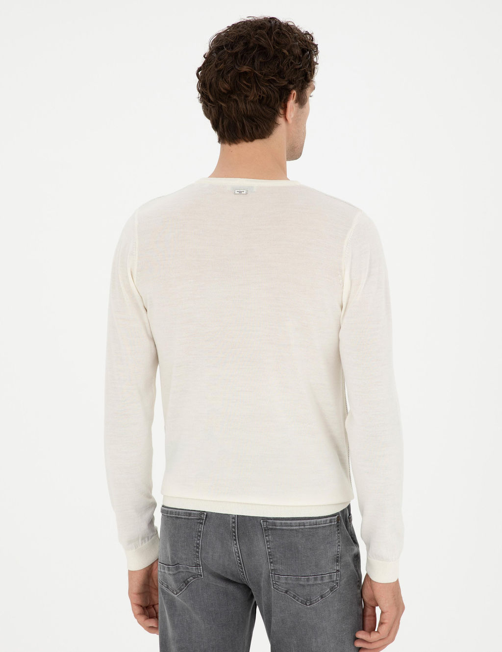 Белый зауженный свитер - Cacharel фото 5