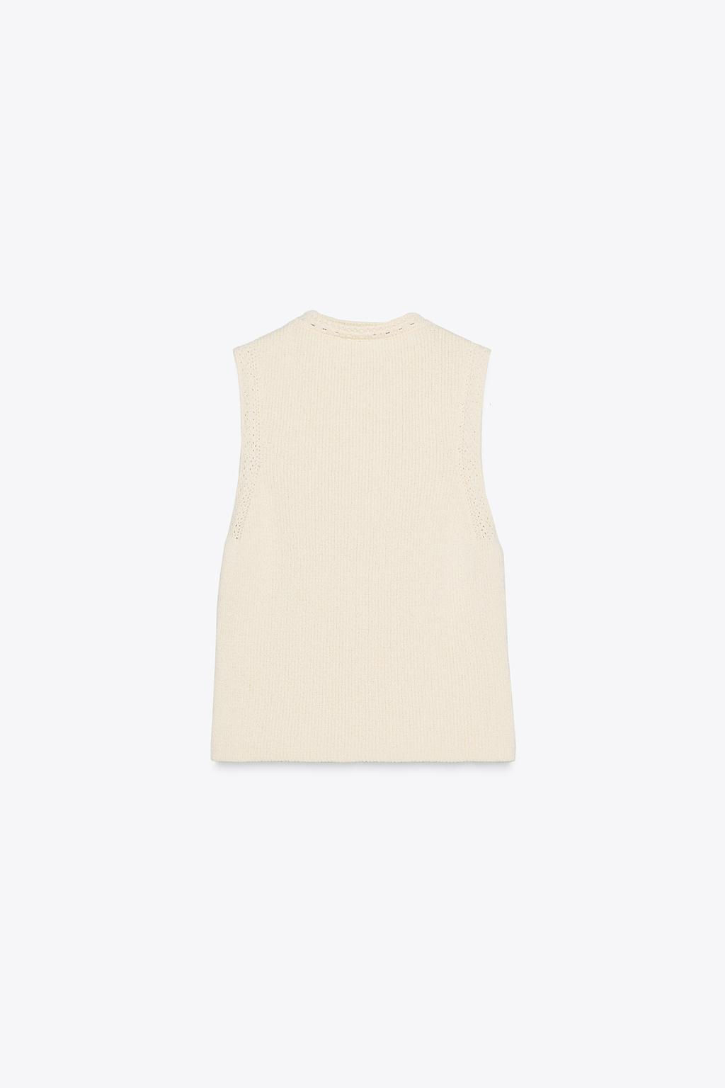KNITTED TOP WITH GOLD BUTTONS - Zara фото 6