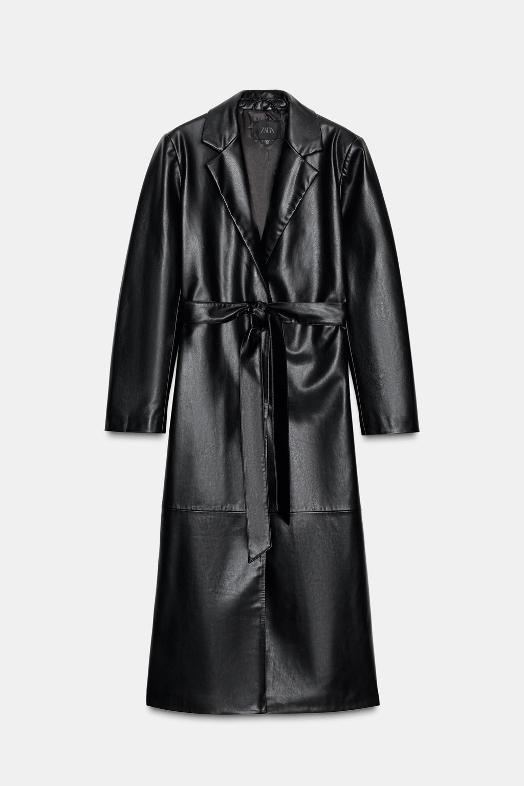 FAUX LEATHER COAT WITH DETACHABLE COLLAR - Zara фото 6