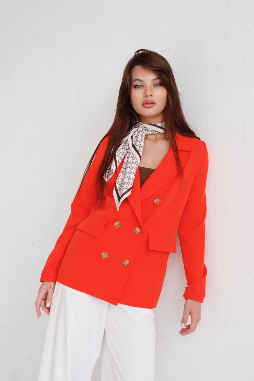 12628 Двубортный жакет красно-оранжевый - Martichelli фото 29