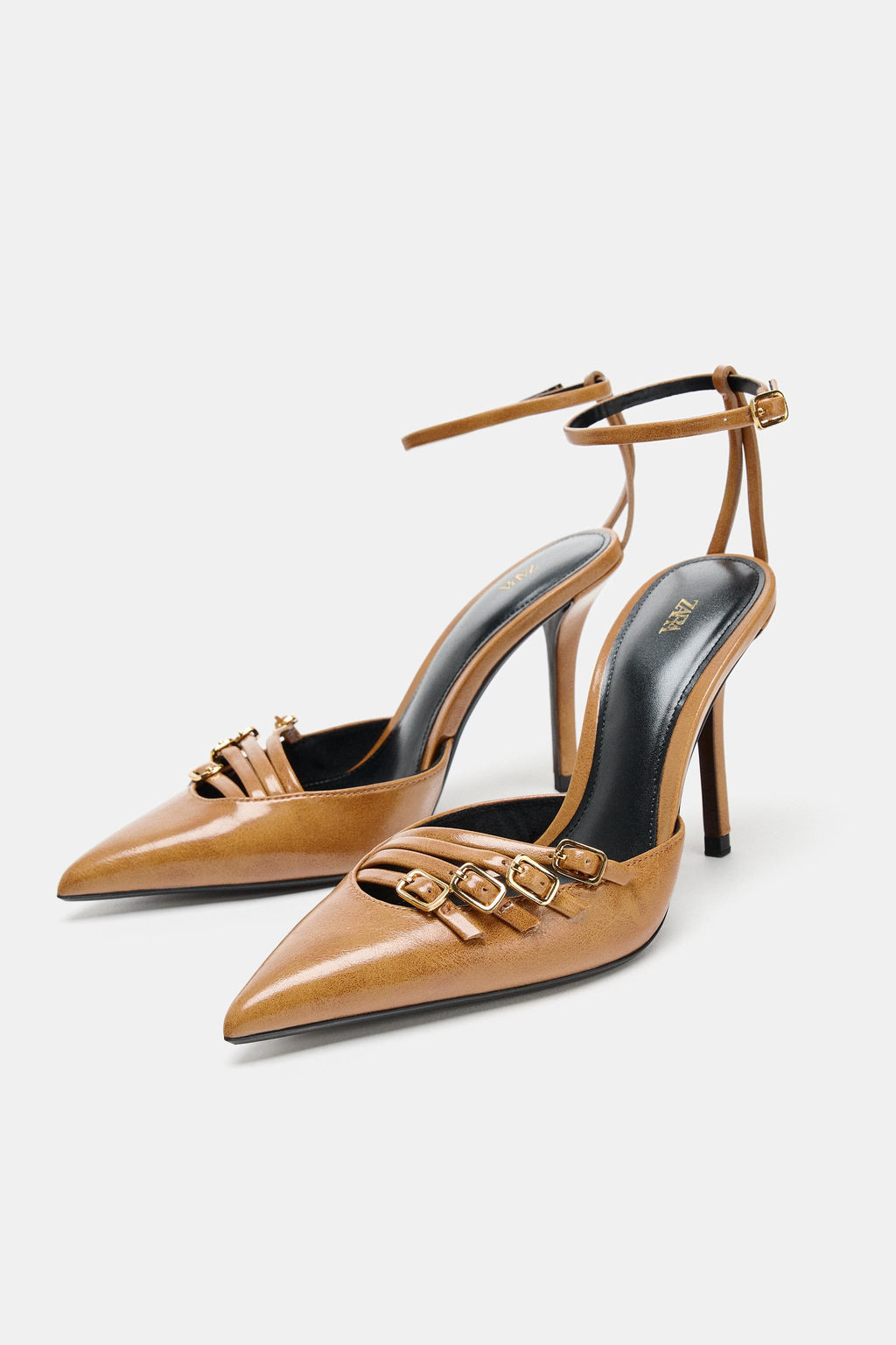 BUCKLED HIGH-HEEL SHOES - Zara фото 3