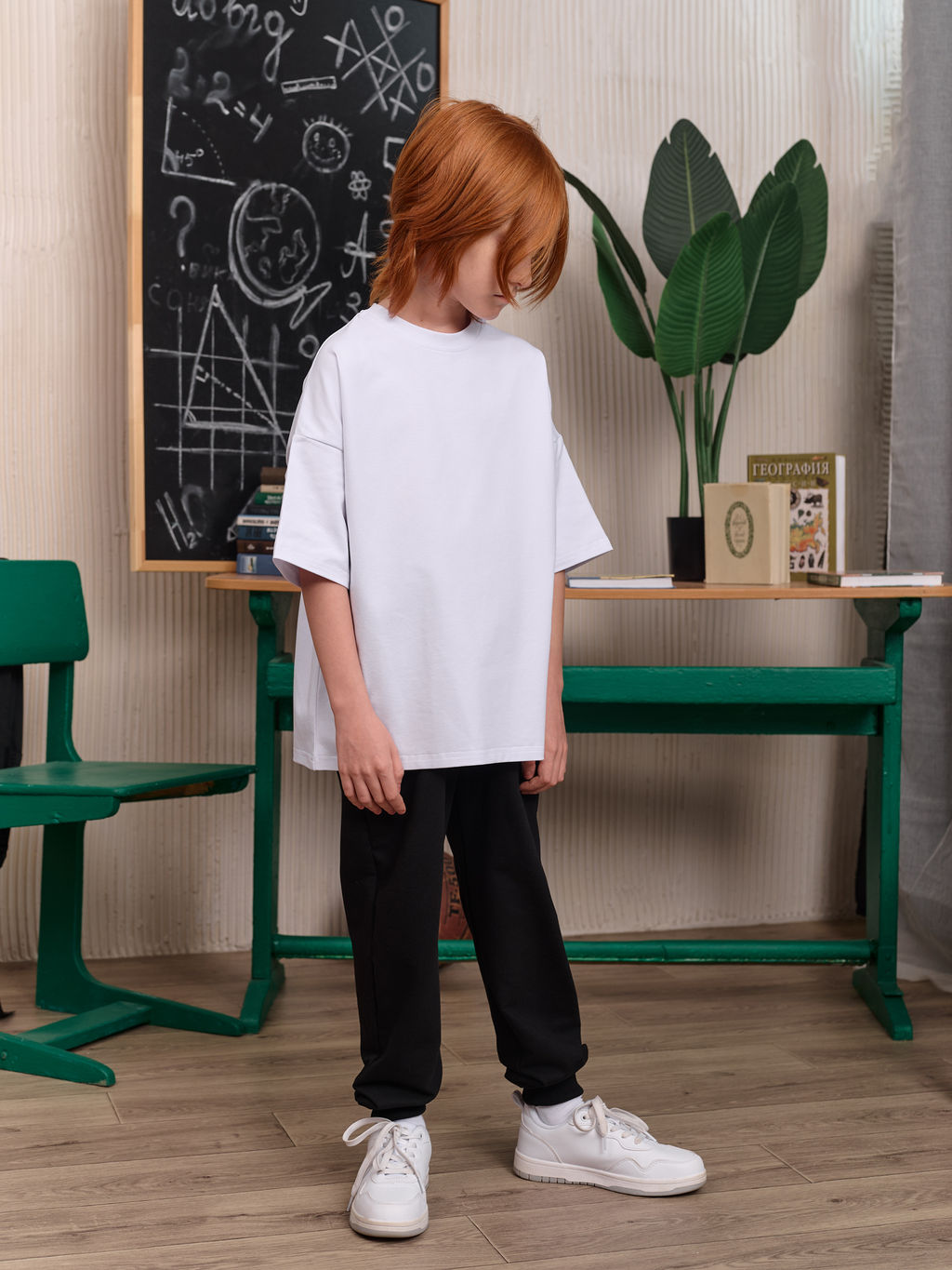 Футболка оверсайз SCHOOL белая - Yollochka фото 7
