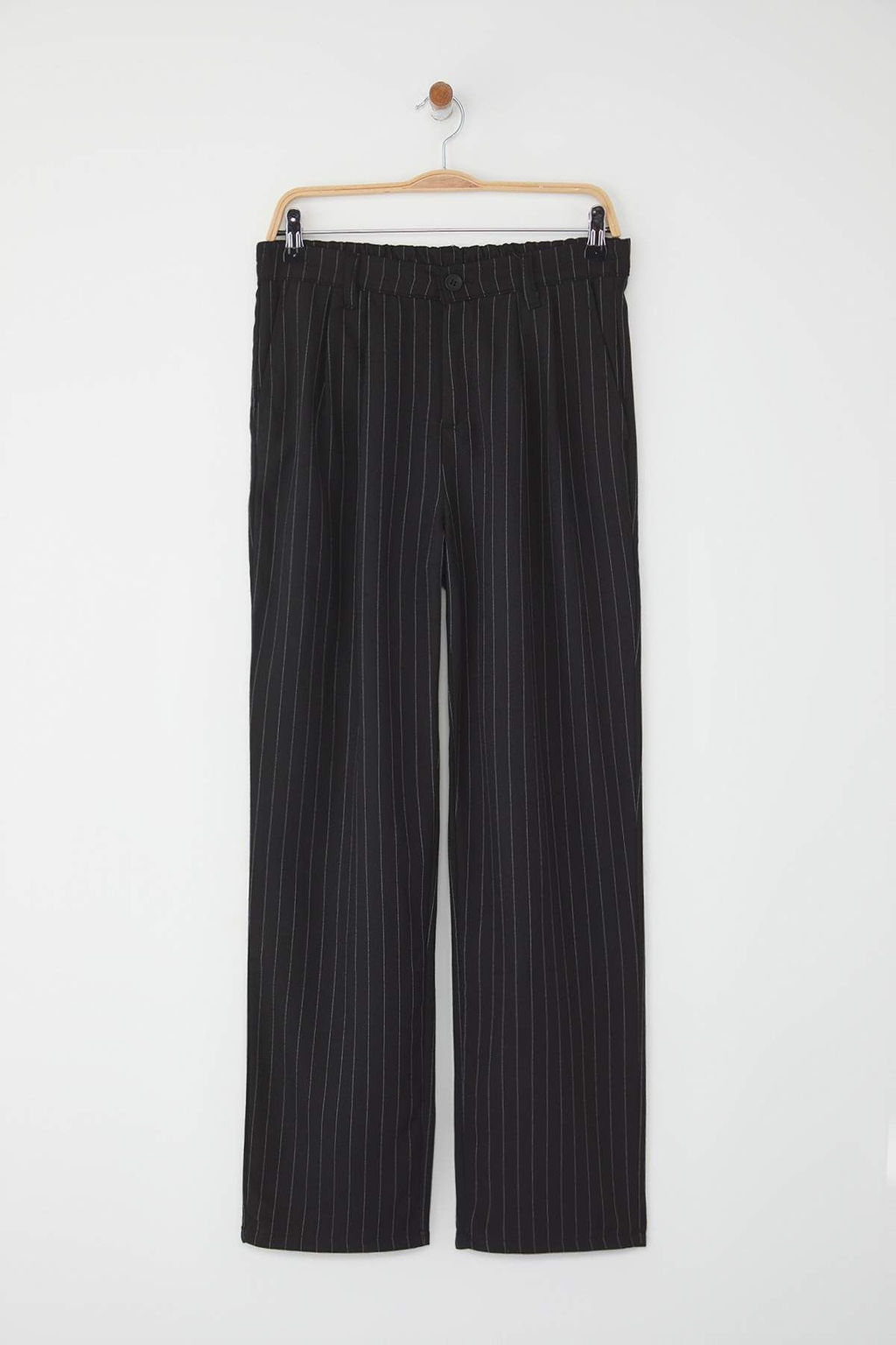 TRENDYOL MAN Siyah Pileli Klasik Baggy Fit Kumas Pantolon TMNSS24PL00024 - Trendyolmilla фото 7