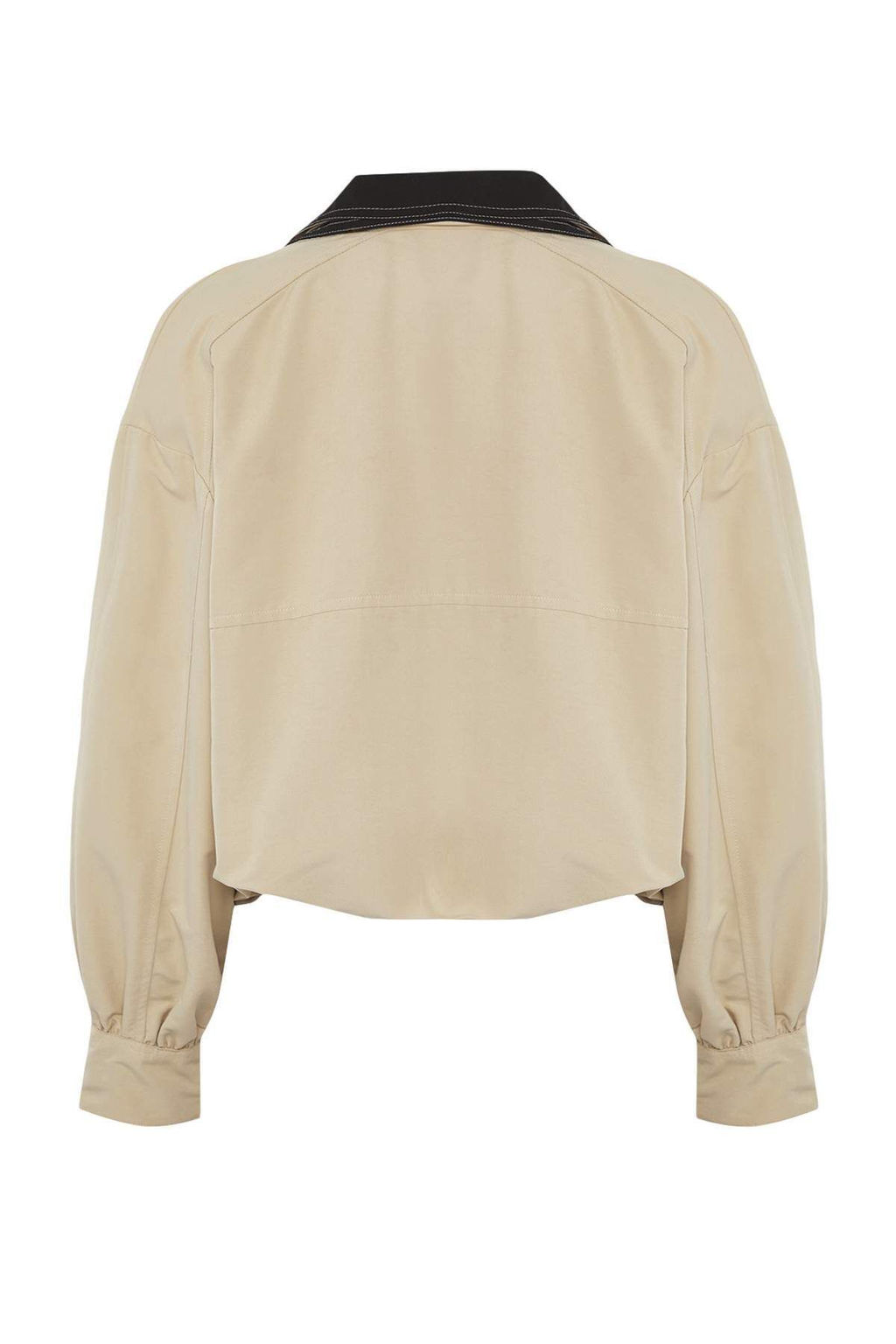 Bej Yakas? Kontrast Renk Detayl? Ince Ceket Mont TWOAW26MO00118 - Trendyolmilla фото 8