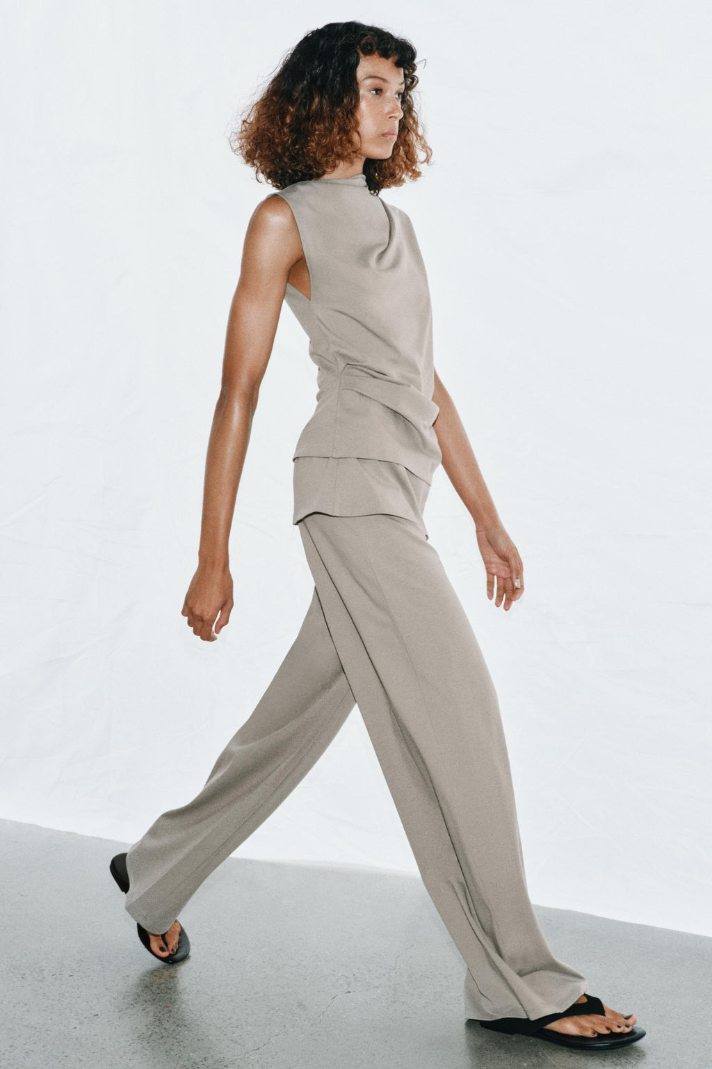 PANTAL?N HEAVY COTTON FAJIN / Gris azul - Zara фото 3