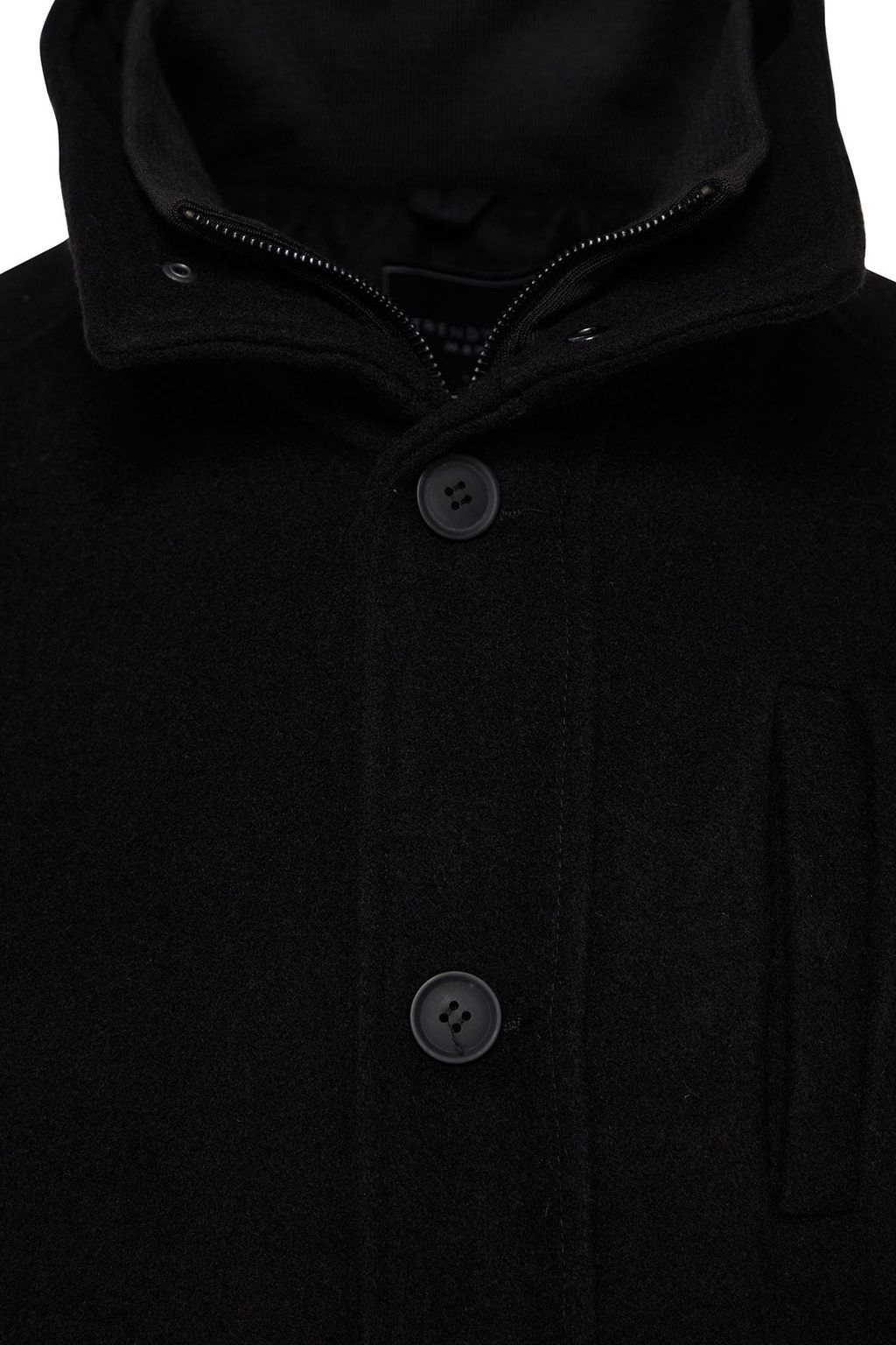 Trendyolmilla Man Siyah Regular Fit Dik Yaka Yun Kar?s?ml? Kase K?sl?k Kaban TMNAW24KB00002  фото 9