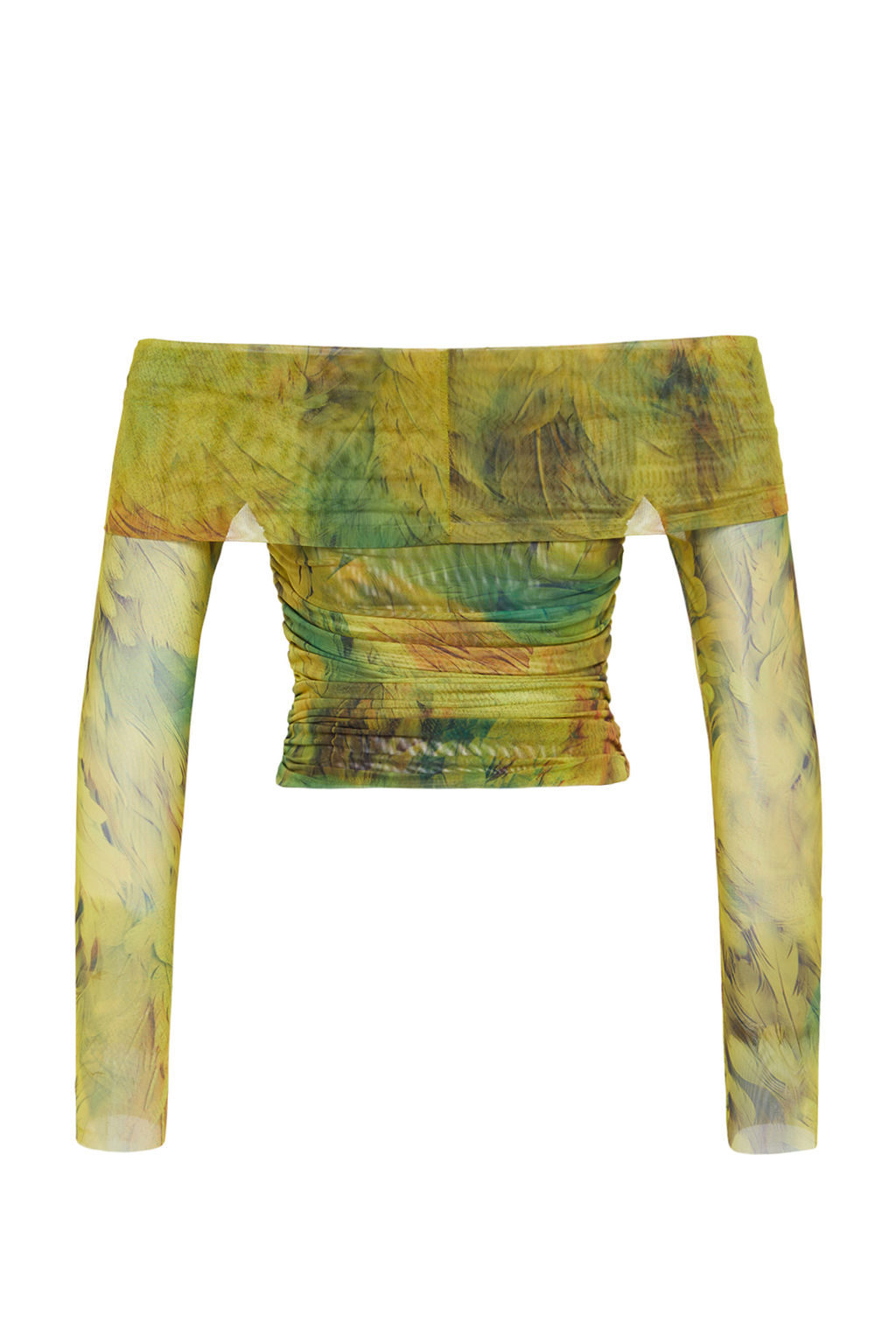 Trendyolmilla Cok Renkli Desenli Orme Tul Bluz TPRAW24BZ00094 фото 8