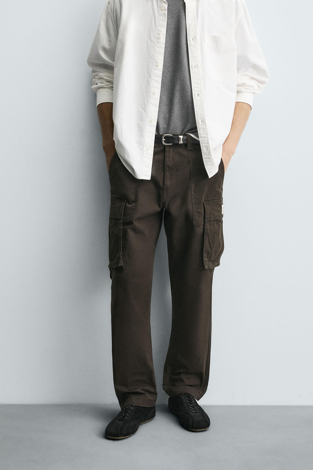RELAXED FIT CARGO TROUSERS - Zara фото 2