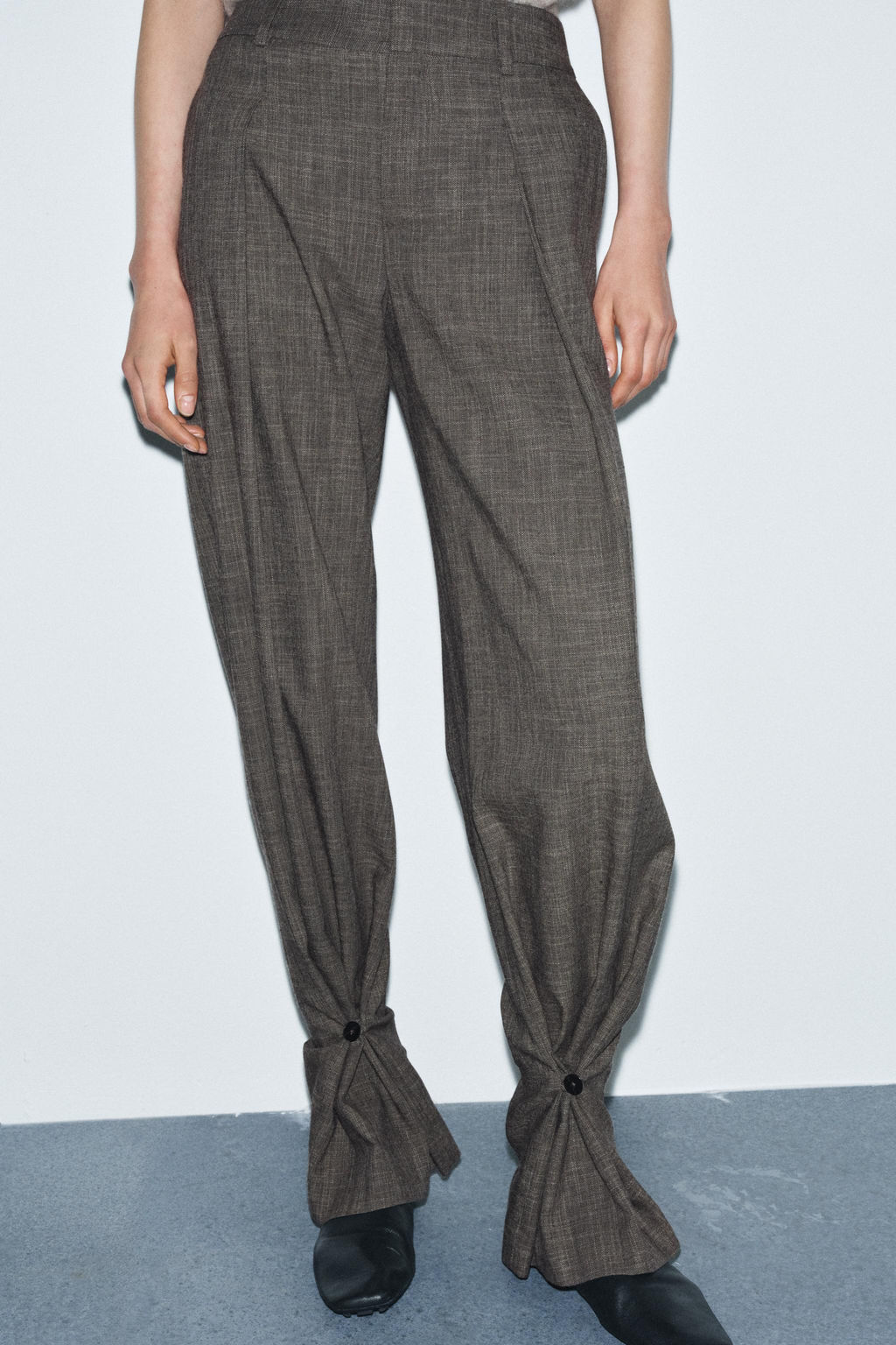 ZW COLLECTION TROUSERS WITH BUTTON CUFFS - Zara фото 2