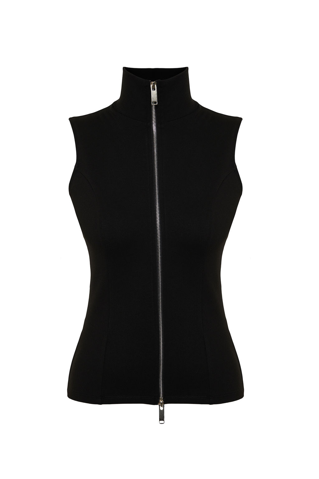 Vizon Dik Yaka Fermuarl? Fitted/Vucuda Oturan Esnek Orme Bluz TWOSS24BZ00070 - Trendyolmilla фото 14