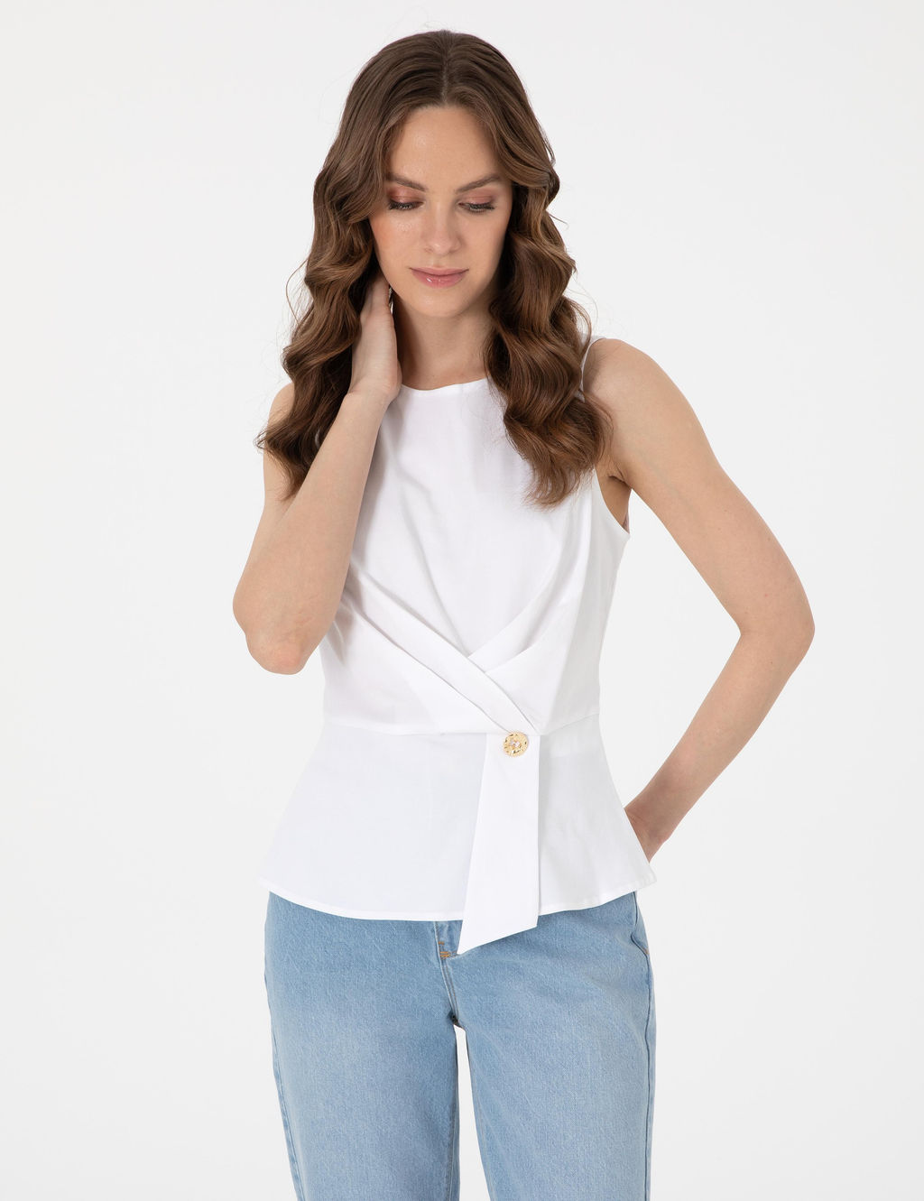 Beyaz Slim Fit Bluz - Pierre cardin фото 3