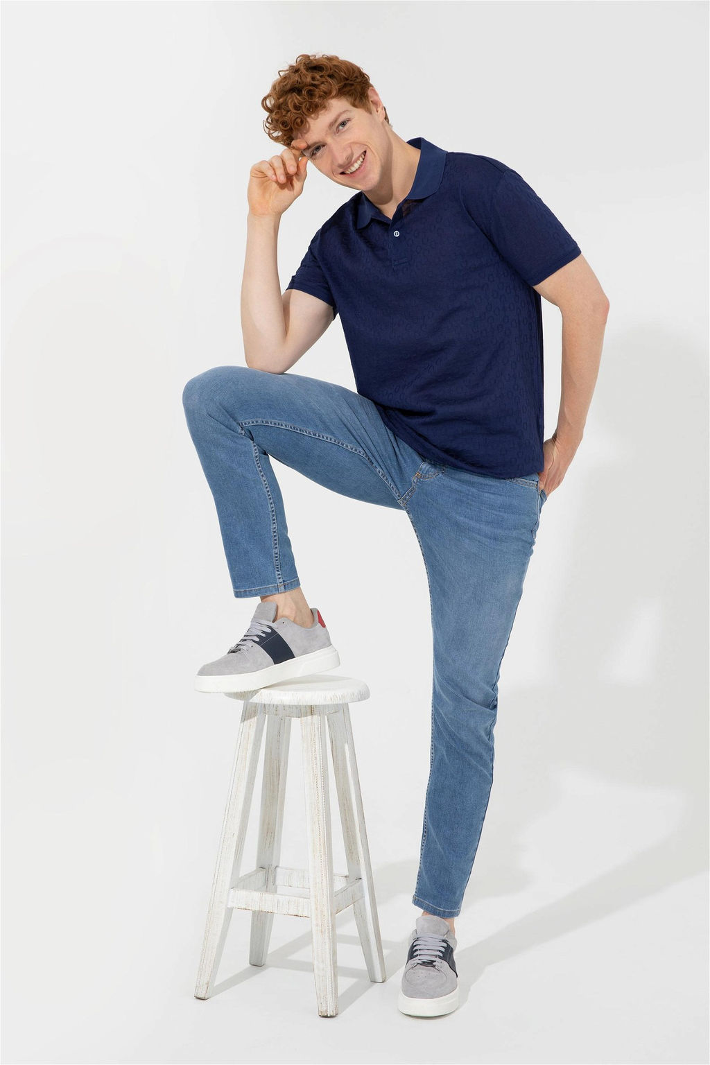 U. S. Polo Assn Мужская темно-синяя футболка с воротником-поло - U.s. polo assn фото 10