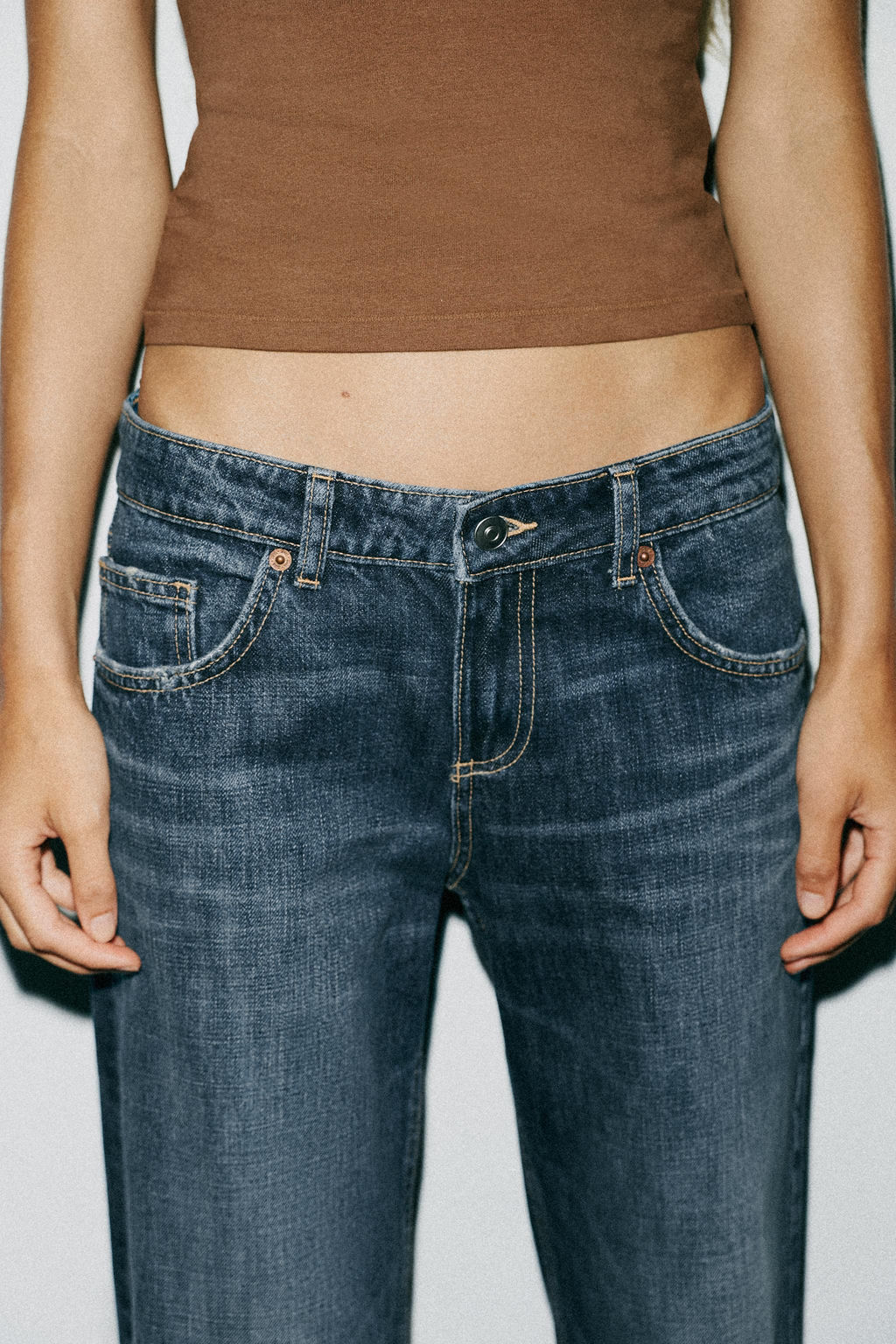TRF WIDE-LEG LOW-RISE JEANS - Zara фото 30
