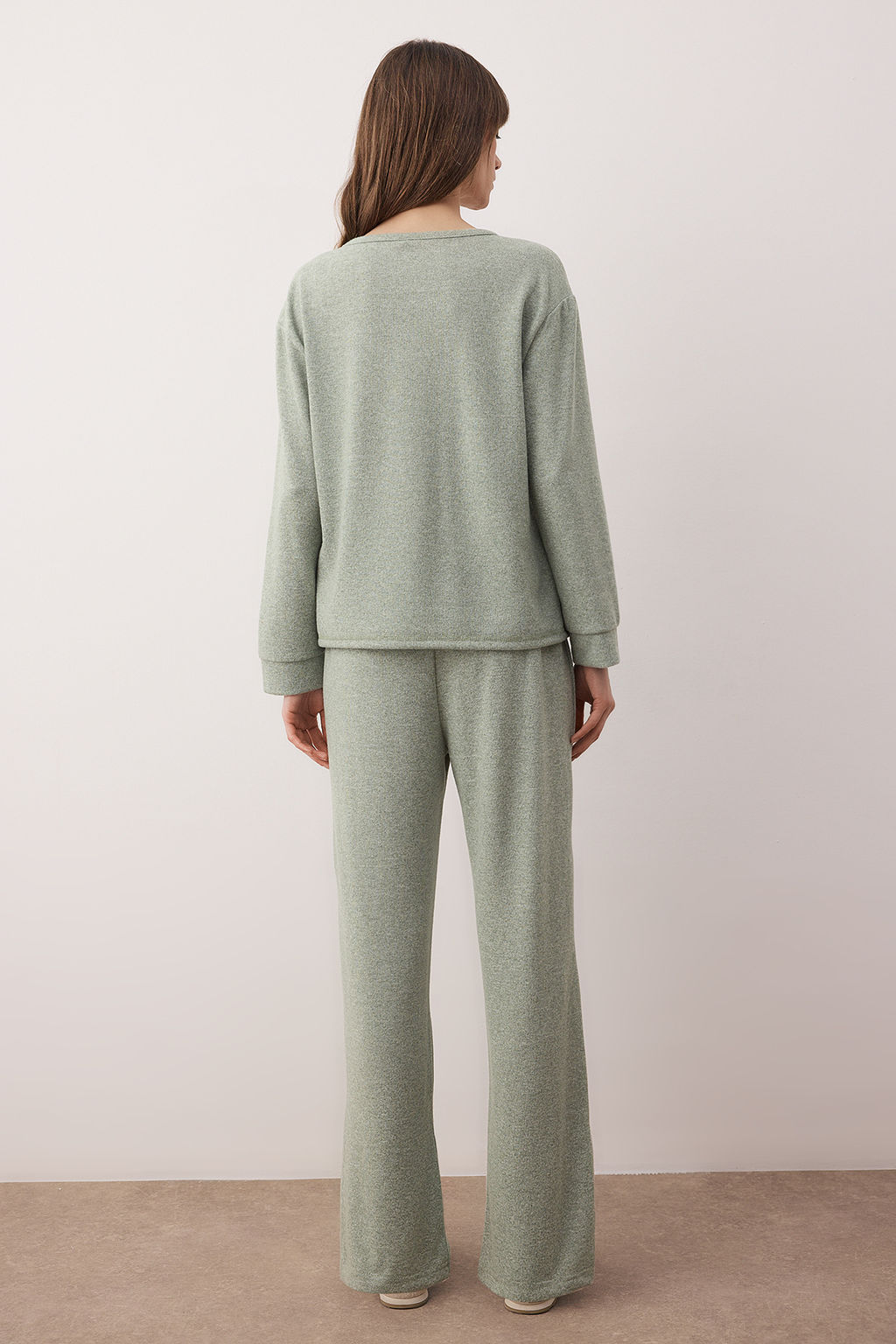 Mint Yumusak Tuse K?sl?k Yumos Orme Pijama Tak?m? THMAW26PT00182 - Trendyolmilla фото 5