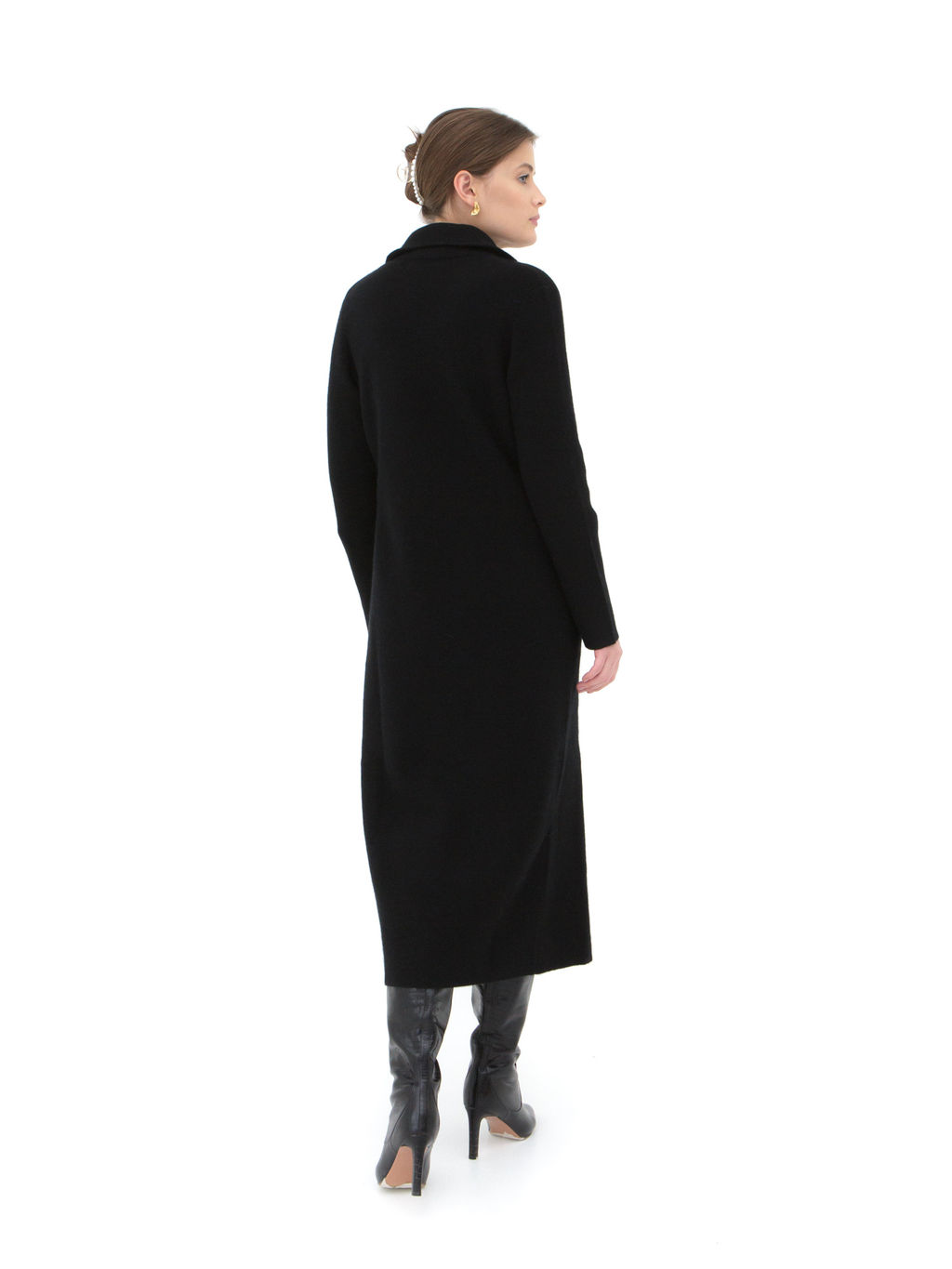 Кардиган из пуха яка и кашемира 14089 черный