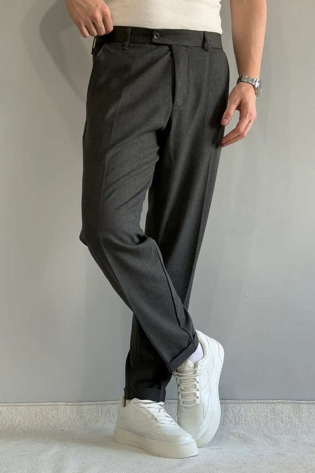 Antrasit Erkek Boyfriend Fit Pantolon TMNAW26PL00017 - Trendyolmilla фото 20