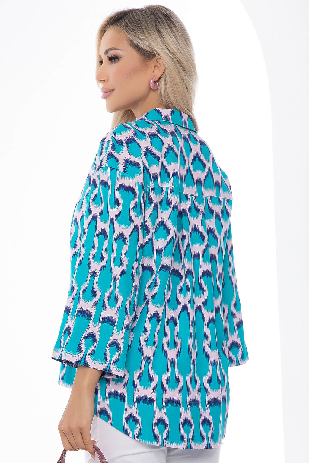 Рубашка Антария голубая Б10079 - Lt collection фото 9