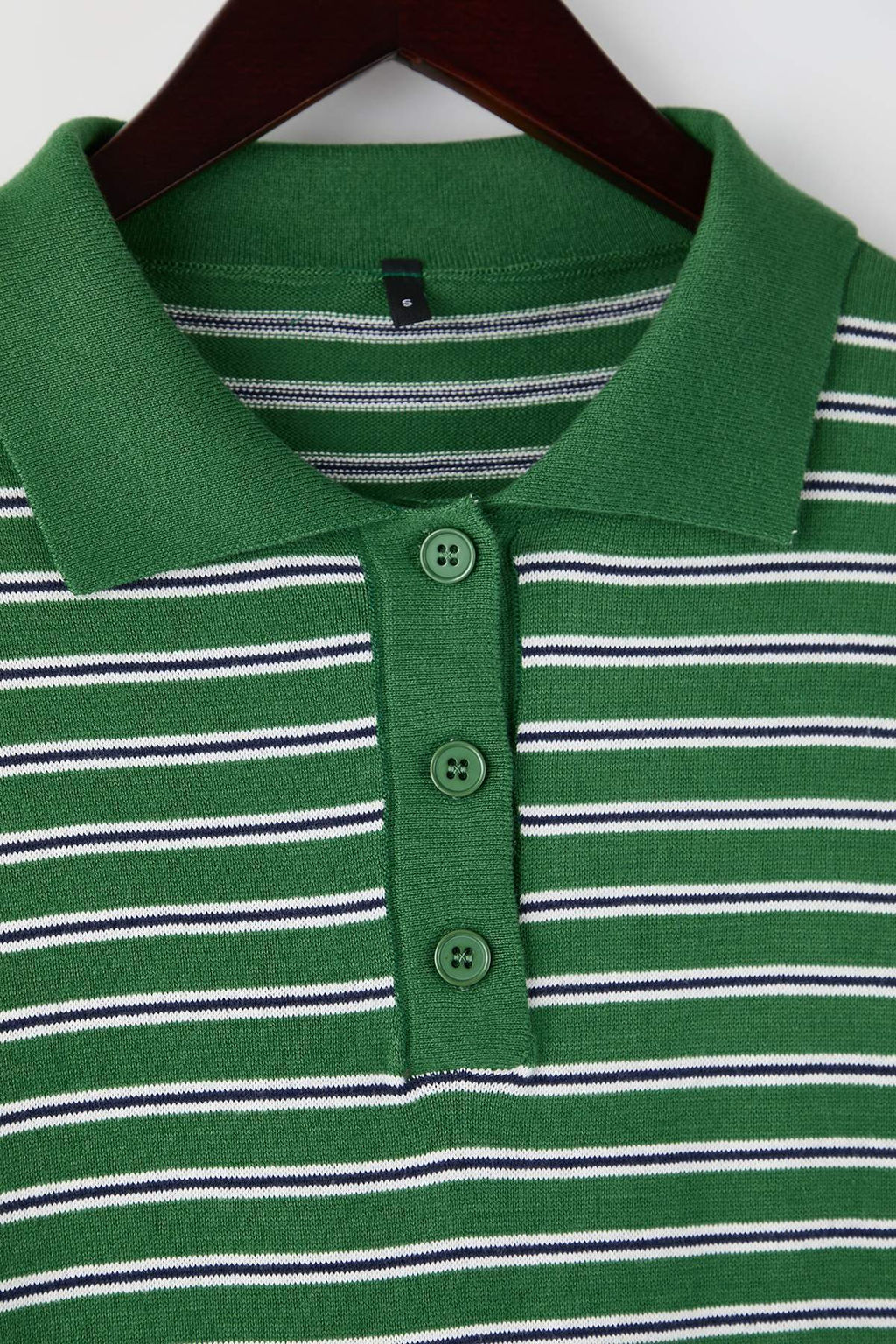 Wardrobe Essentials Yesil Premium Iplik/Ozel Iplikli Genis Kal?p Cizgili Triko Kazak TWOAW26KZ00195