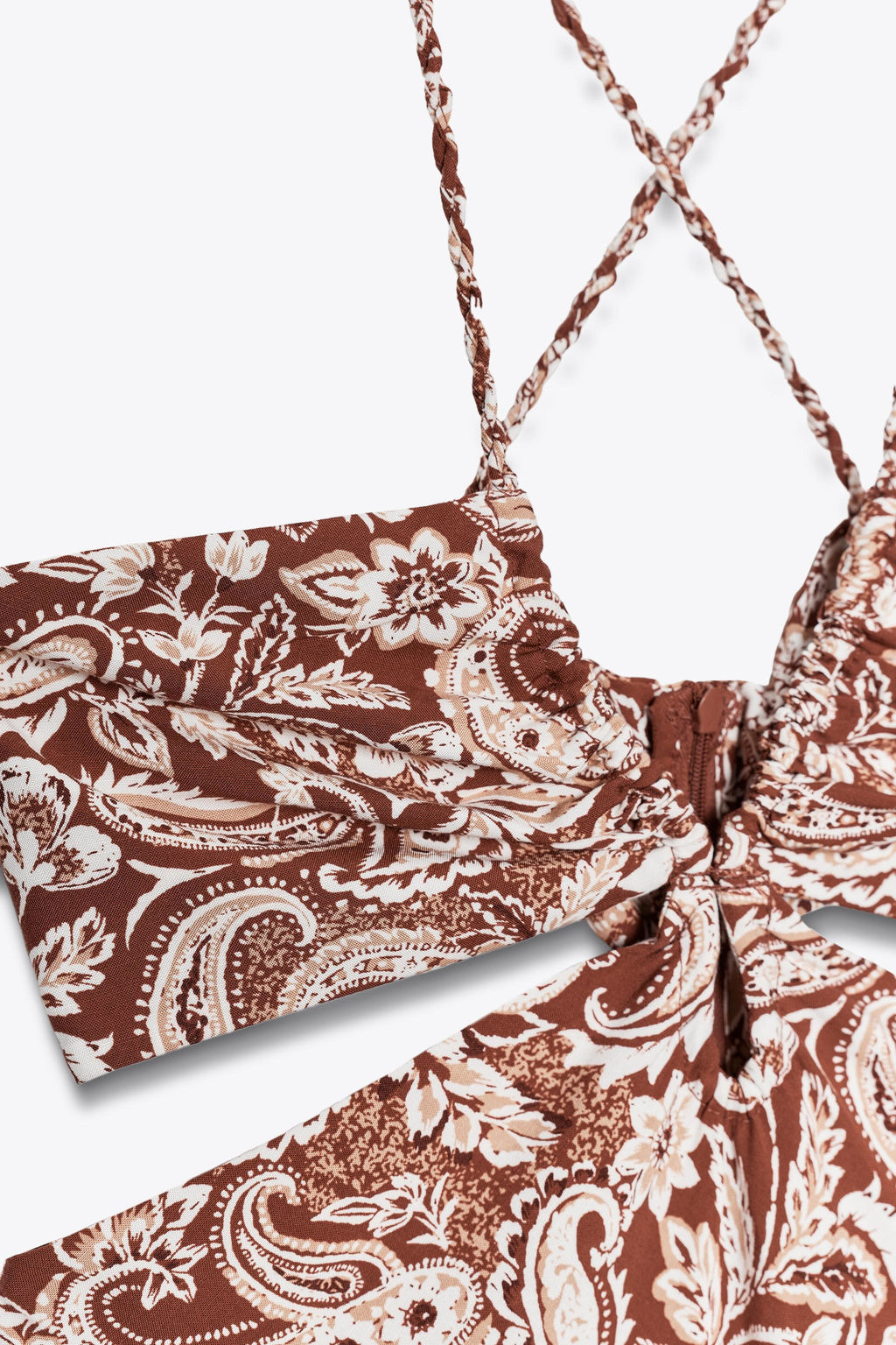 PRINTED MIDI DRESS WITH CUT OUT DETAIL - Zara фото 16