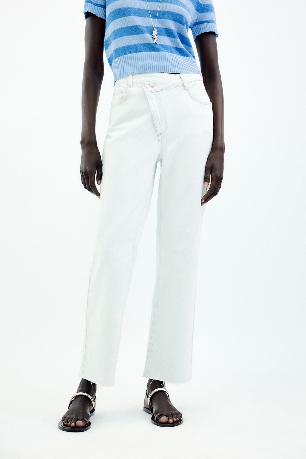 JEANS Z1975 STRAIGHT HIGH-WAIST CROSSOVER WAIST - Zara фото 21