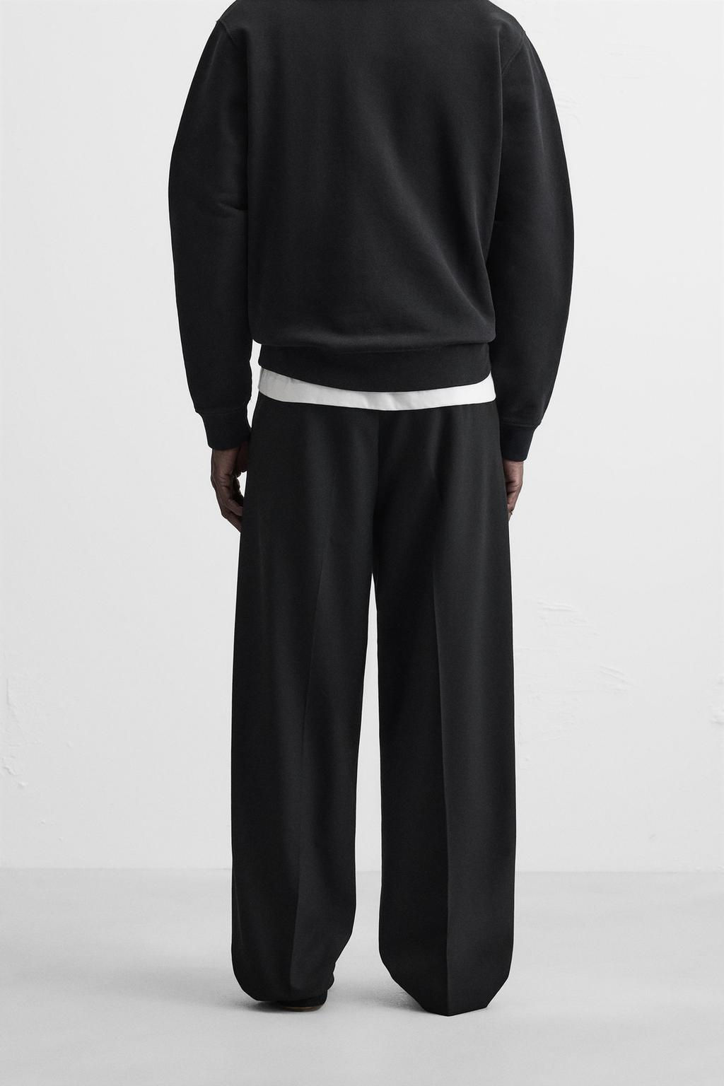 WIDE FIT PLEATED TROUSERS - Zara фото 13