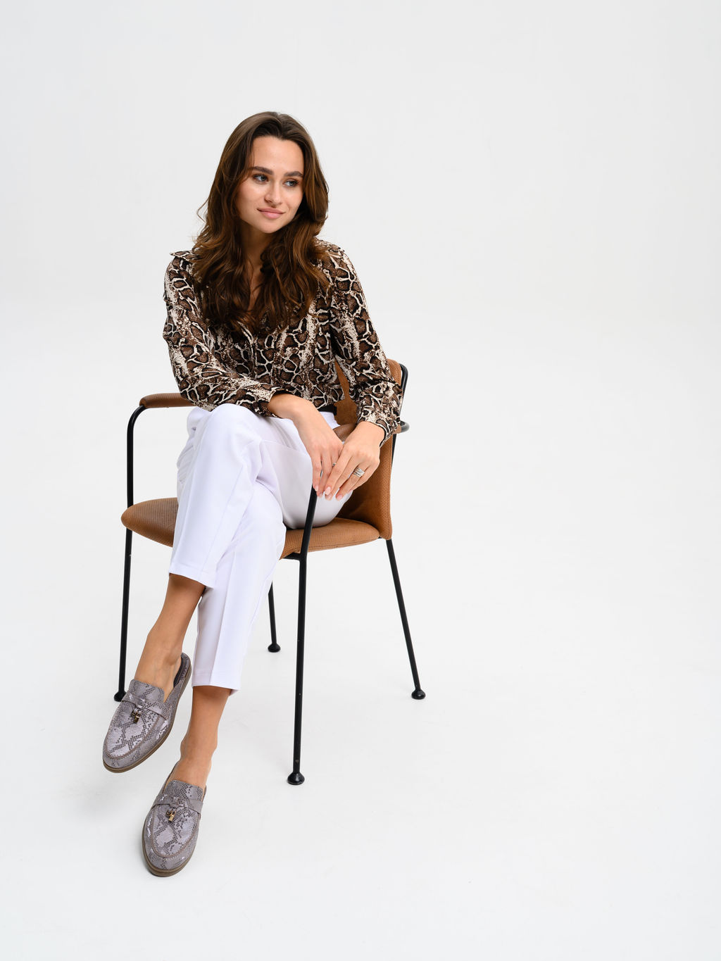 Мюли 1070.2614be.Мамба мутон+коричневый