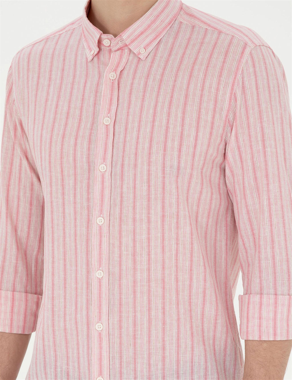 Pembe Slim Fit Uzun Kollu G_mlek - Pierre cardin фото 6