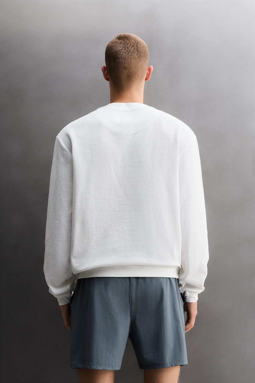 SUDADERA CREWNECK WAFFLE TRAINING / Blanco - Zara фото 3