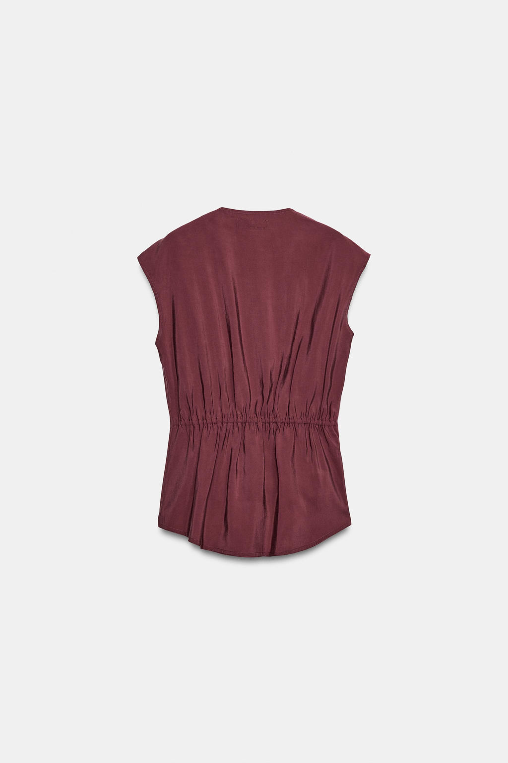 TOP FLUIDO NUDO / teja oscuro - Zara фото 6