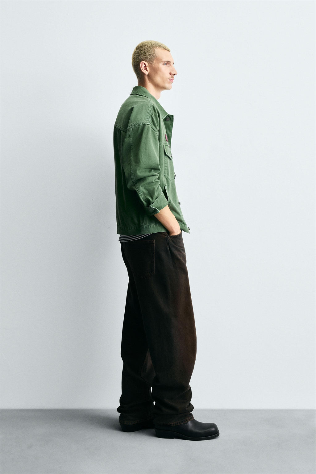 WASHED PATCH JACKET - Zara фото 4
