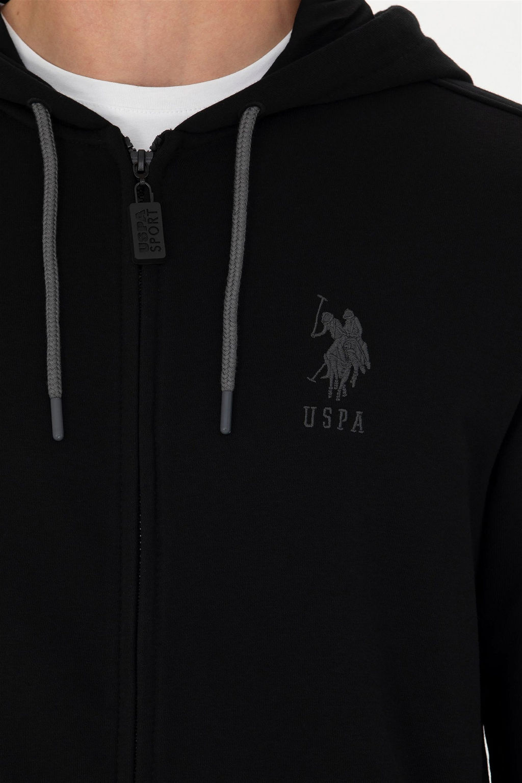 Свитшот мужской U. S. Polo Assn черный из хлопка - U.s. polo assn фото 7