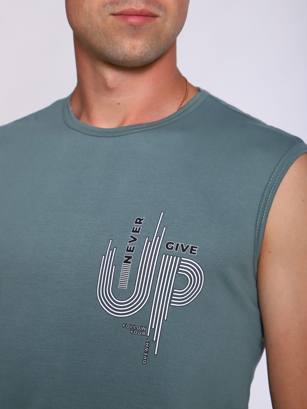 М360 Майка мужская (оливковый новый) - Иванушка-трикотаж фото 2