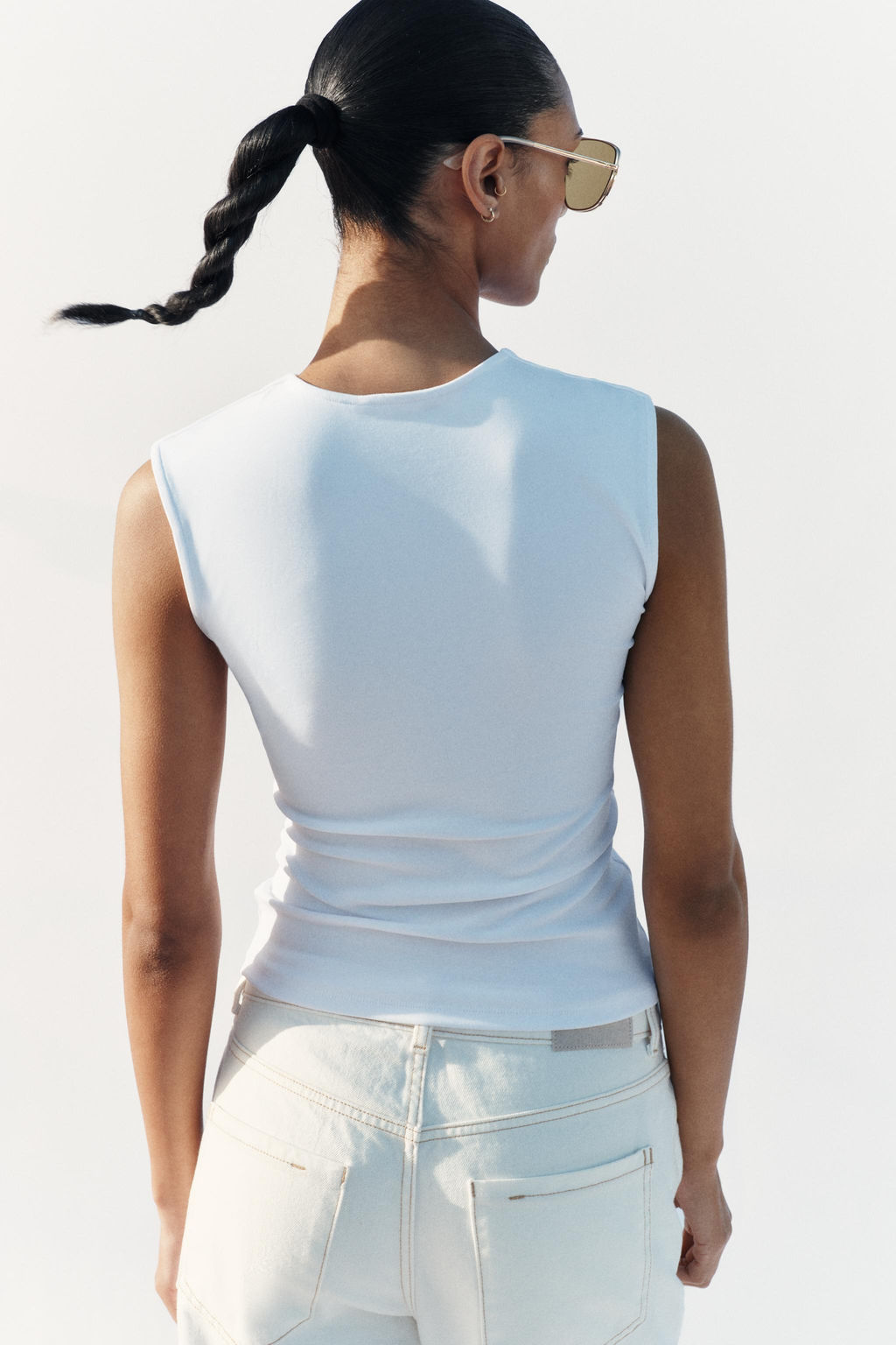 CAMISETA MANGA SISA / Blanco - Zara фото 6