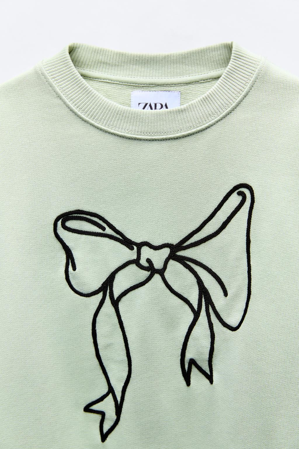 SWEATSHIRT WITH BOW - Zara фото 4
