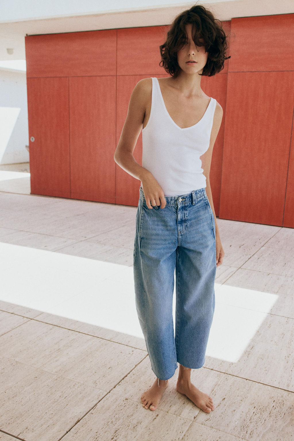JEANS Z1975 BARREL / Azul medio - Zara фото 3