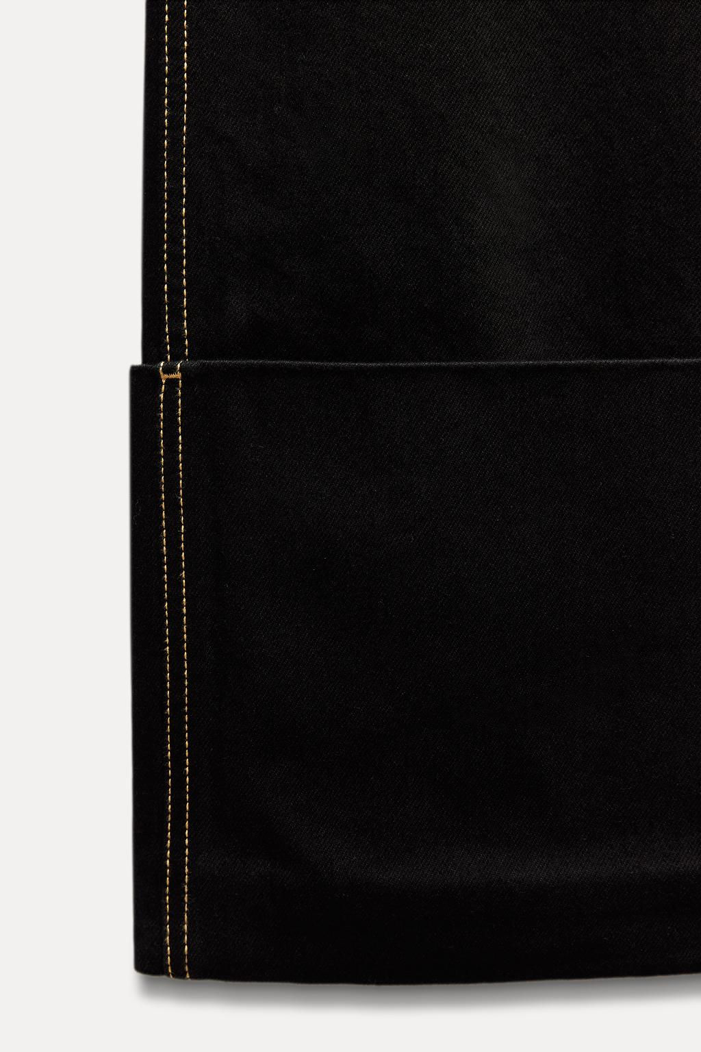 HIGH-WAIST TRF JEANS WITH TOPSTITCHING AND TURN-UP HEMS - Zara фото 5