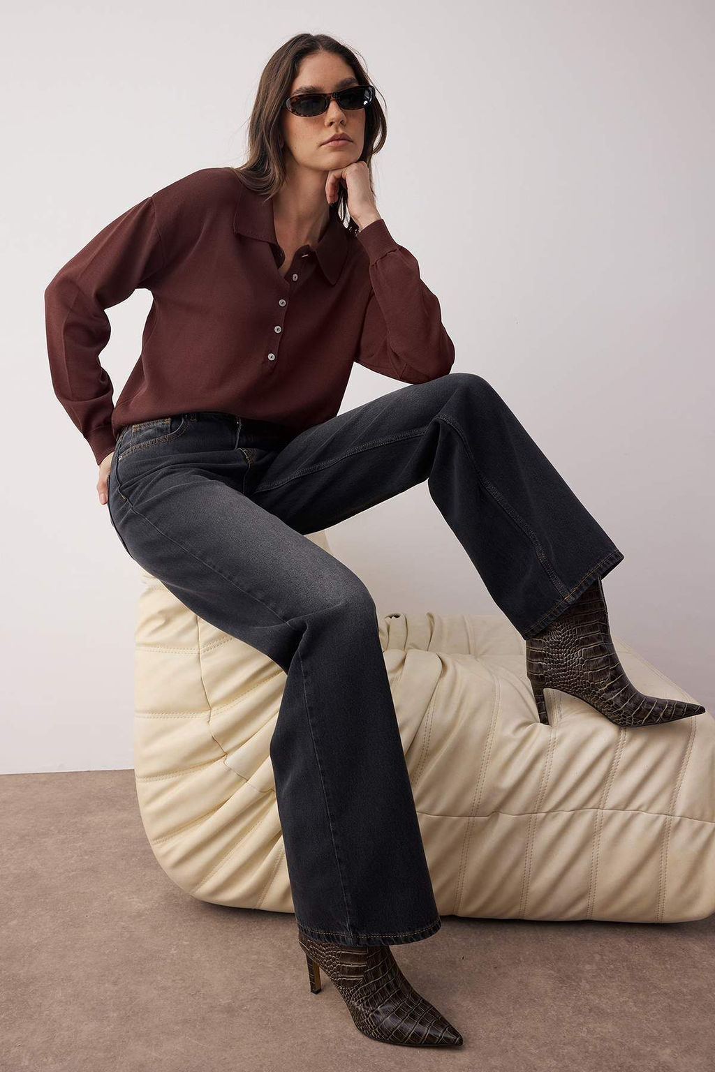 Mavi Yuksek Bel Genis Paca Wide Leg Jeans TWOAW26JE00077 - Trendyolmilla фото 6