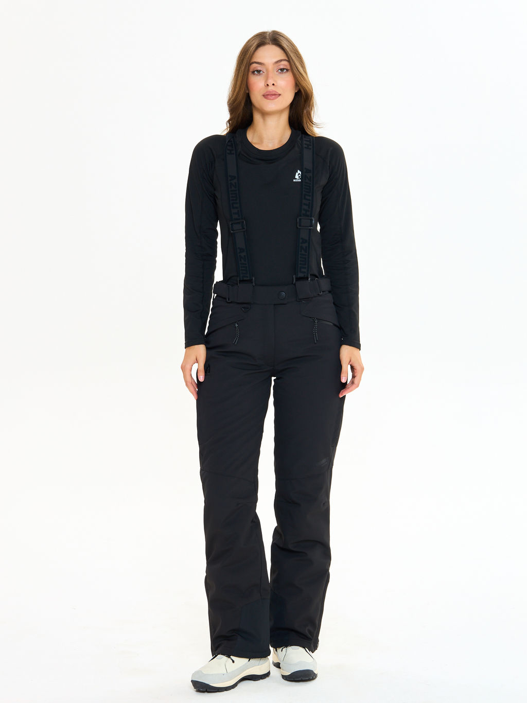 Женские мембранные сноубордические / горнолыжные брюки Azimuth Снежное Созвездие 124/9415_10 Черный  фото 2