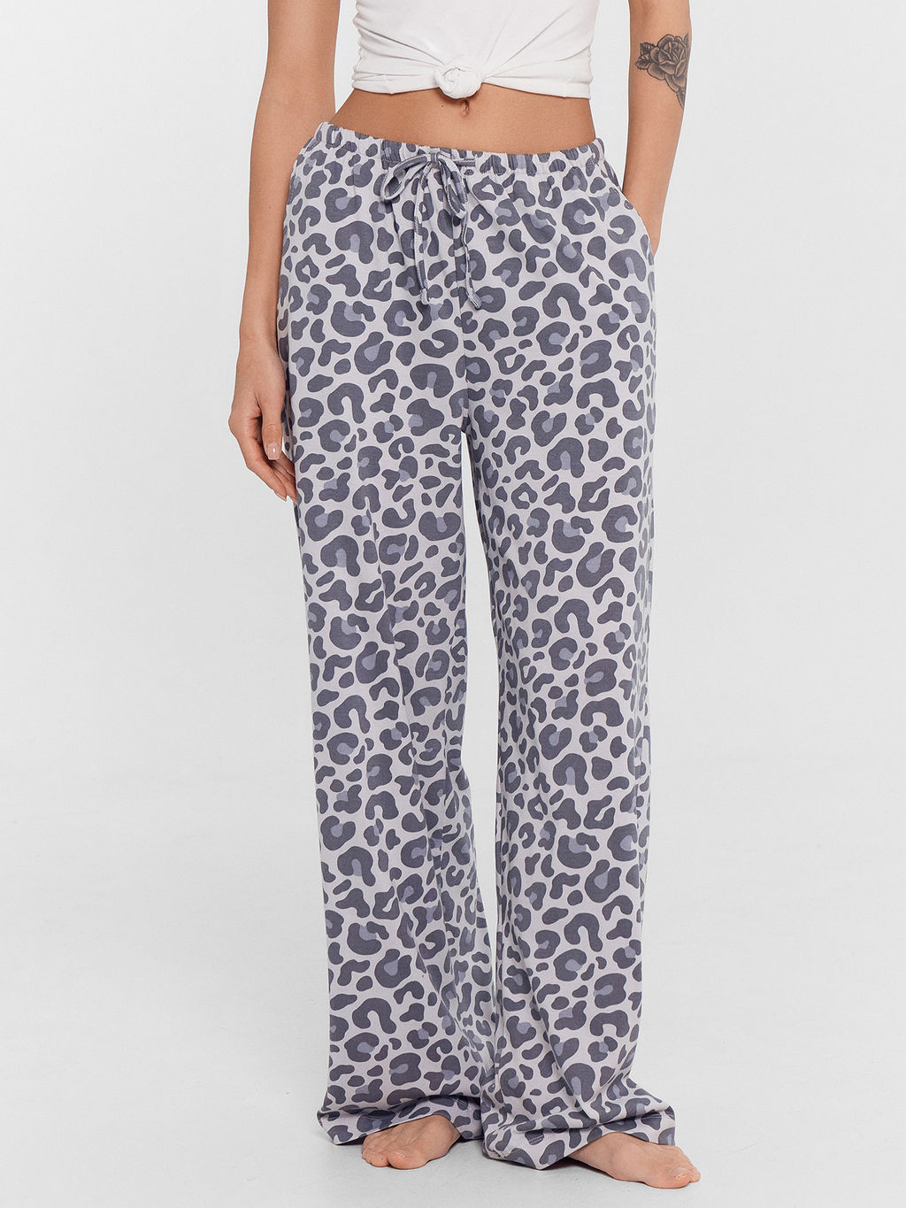Брюки женские в цвете серый леопард - Mark formelle фото 2