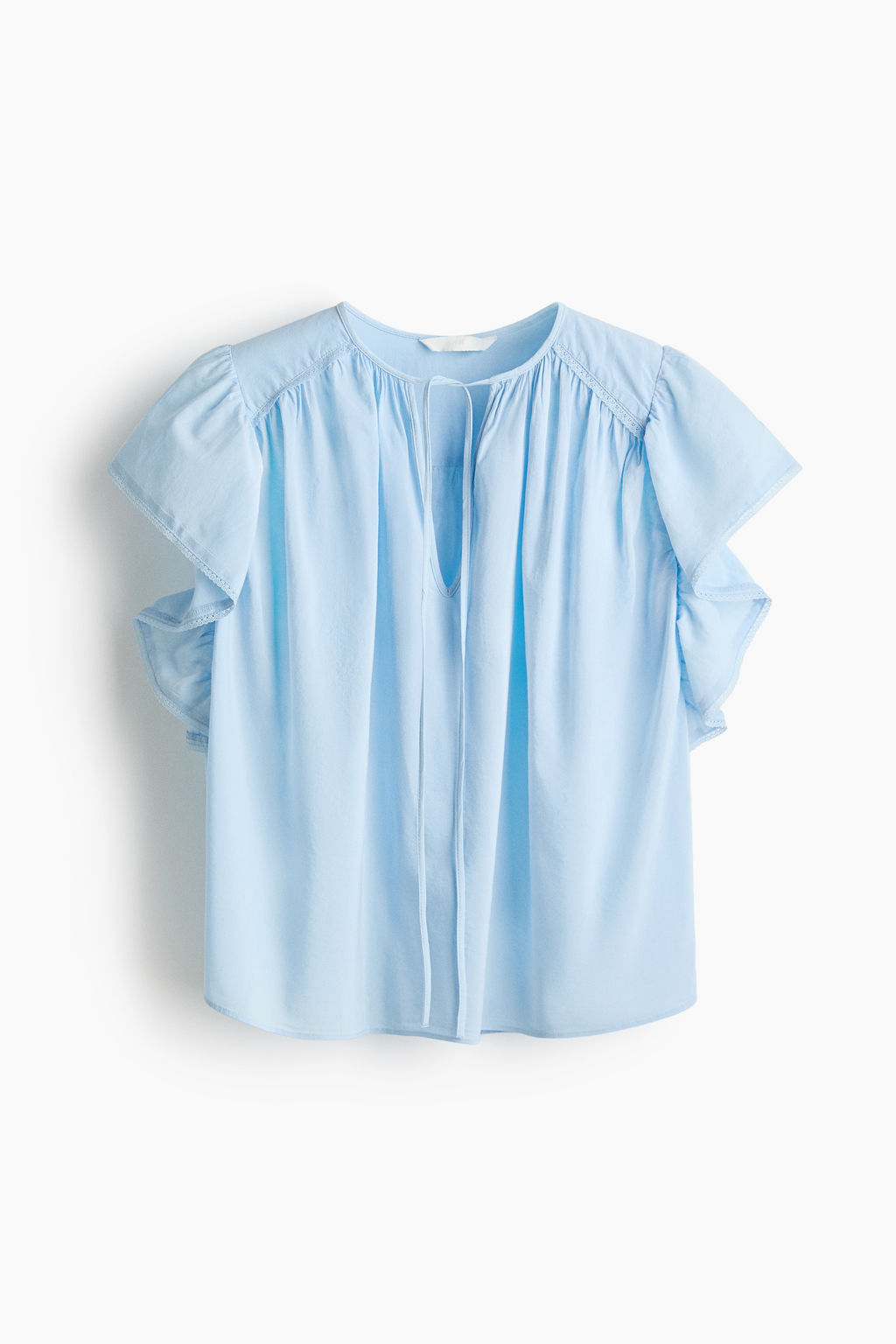 Blusa de manga circular con ribete de encaje - H&m фото 3