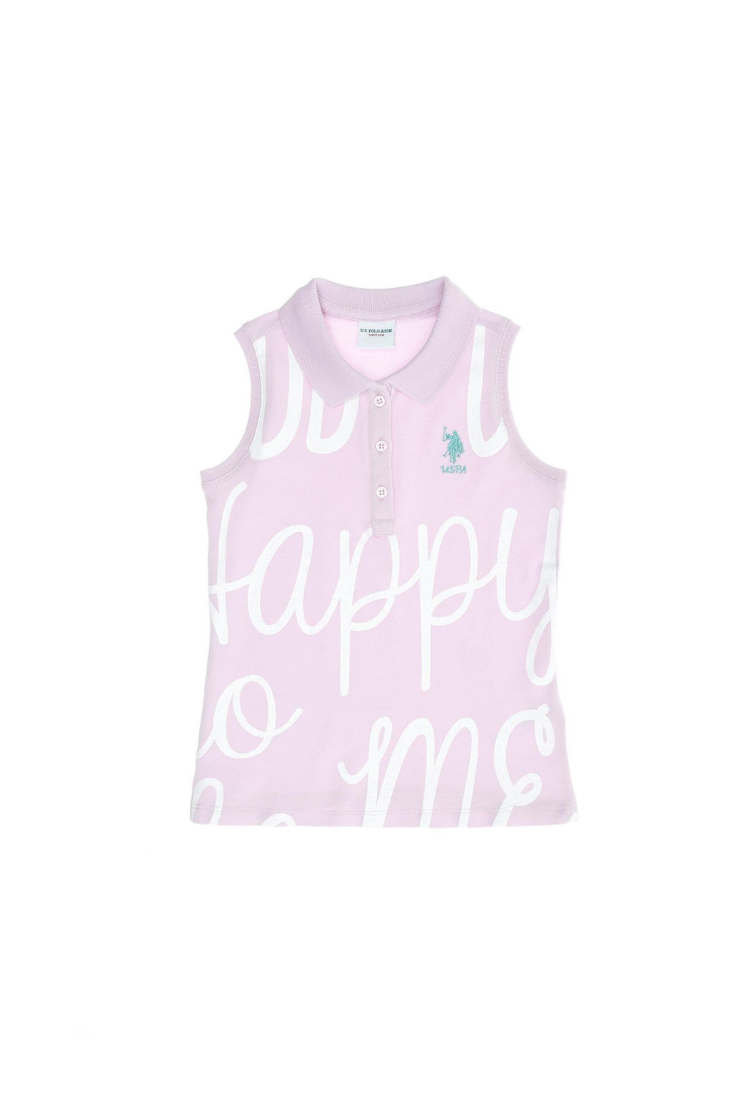 Футболка с воротником поло Magnolia для девочек - U.s. polo assn фото 4