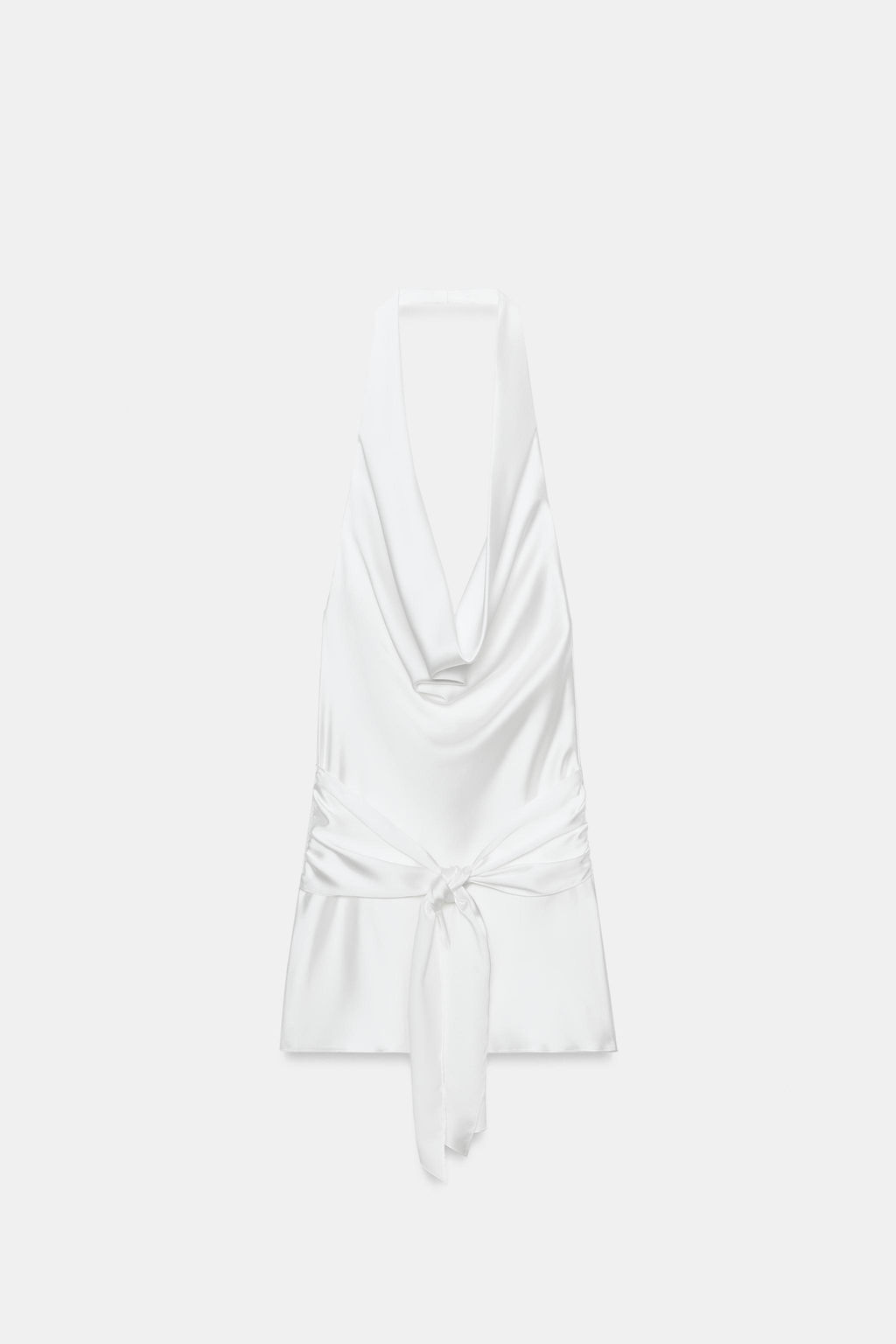 VESTIDO MINI SATINADO FAJ?N / Blanco - Zara фото 6